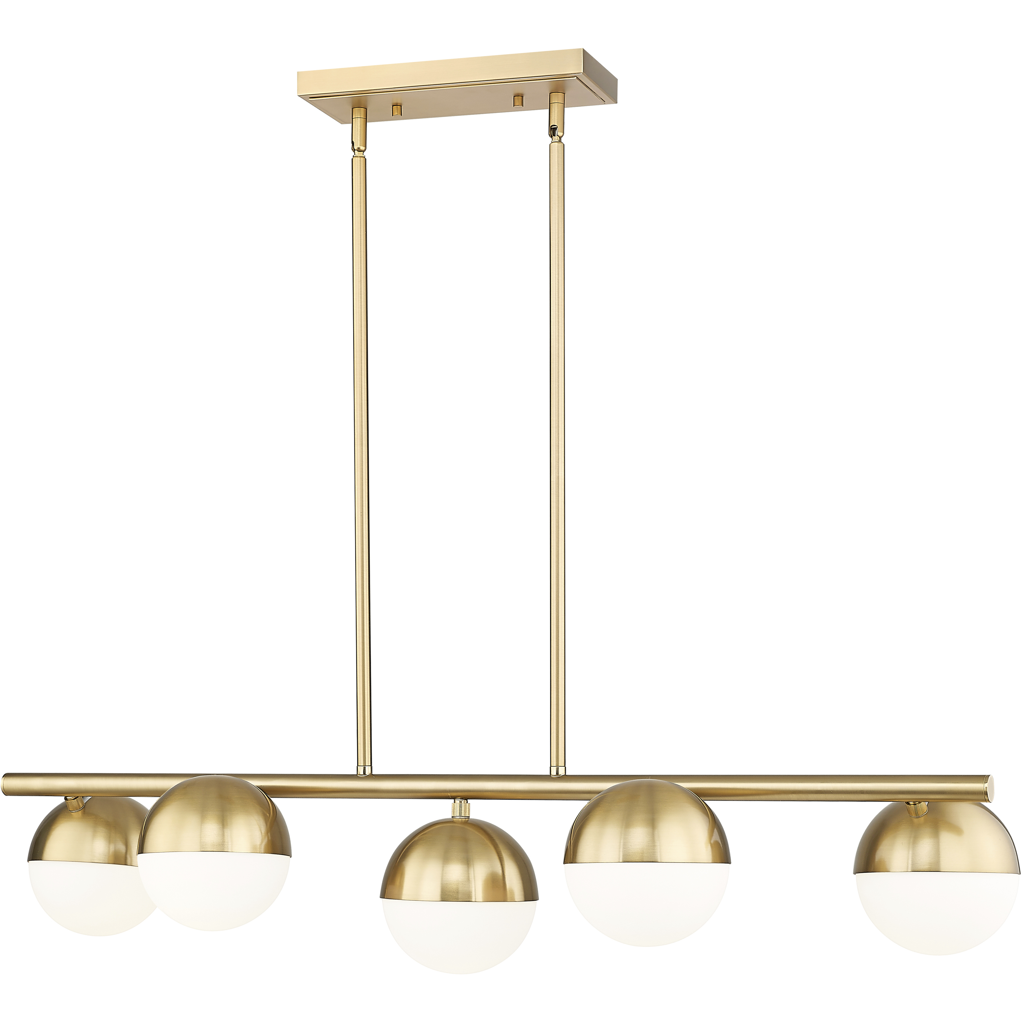 Realm Sphere Linear Chandelier Ceiling Light in Modern Gold