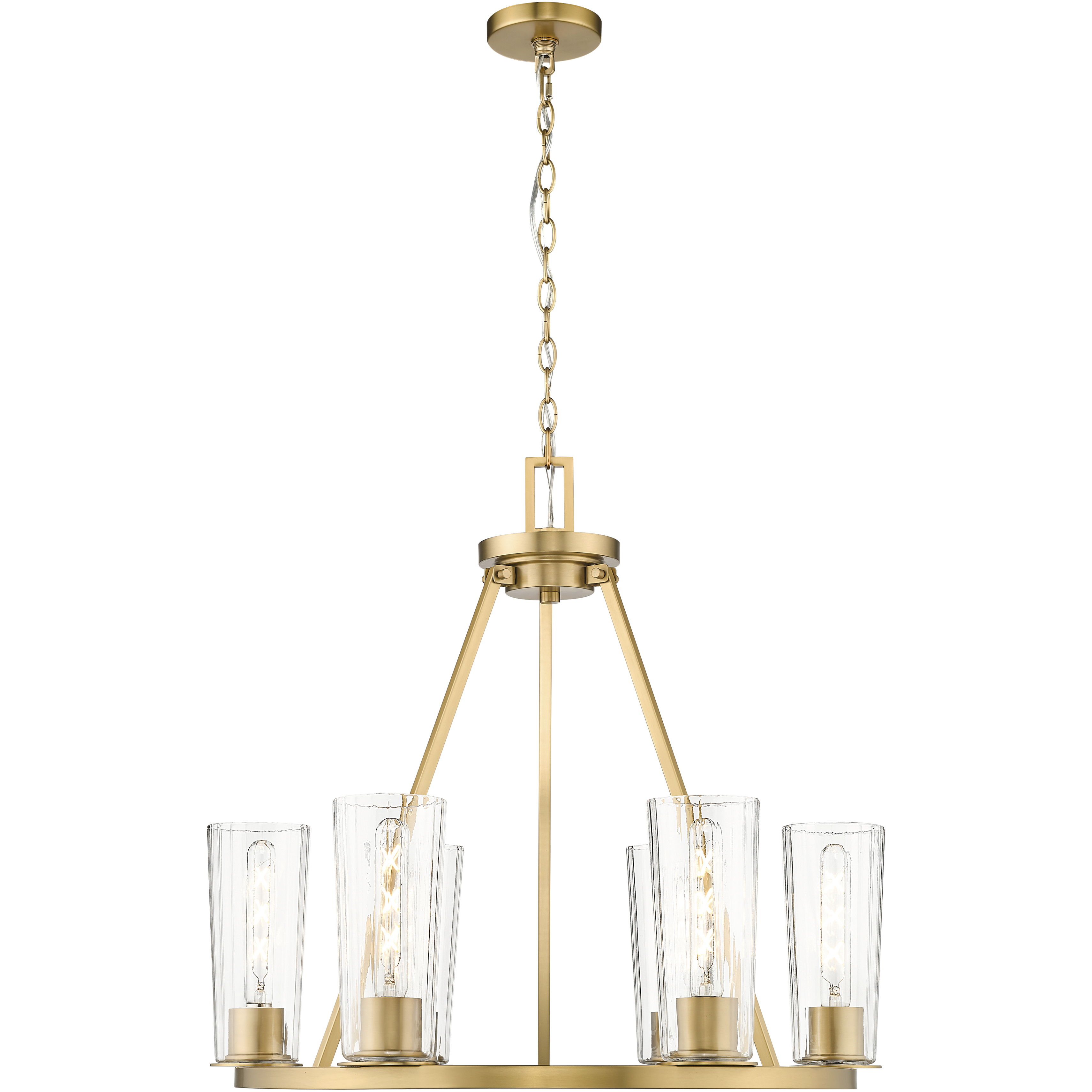 Titus 6 Light 26 inch Modern Gold Chandelier Ceiling Light