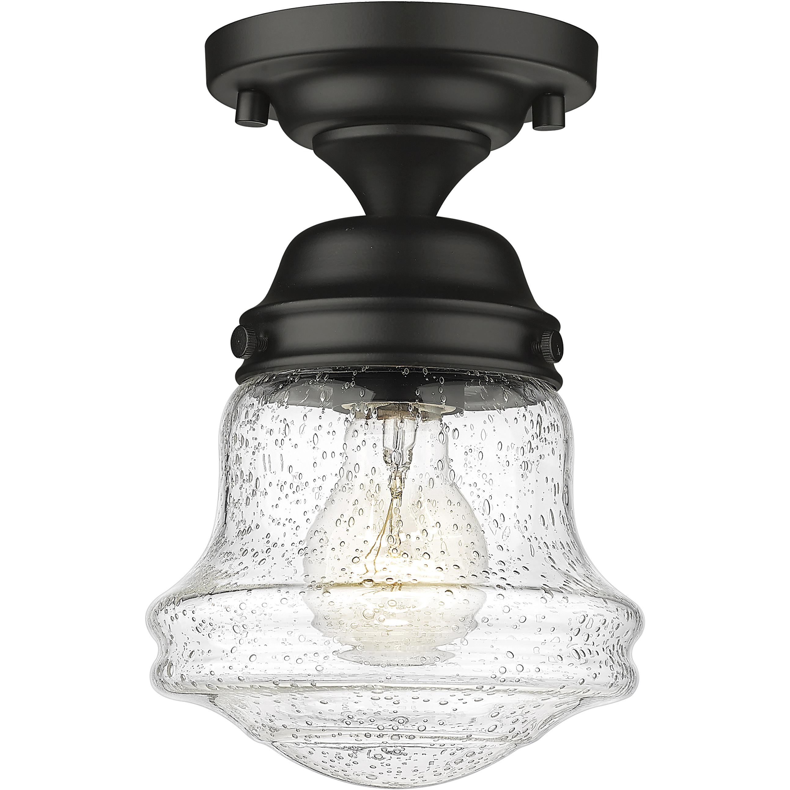 Vaughn 1 Light 6 inch Matte Black Flush Mount Ceiling Light