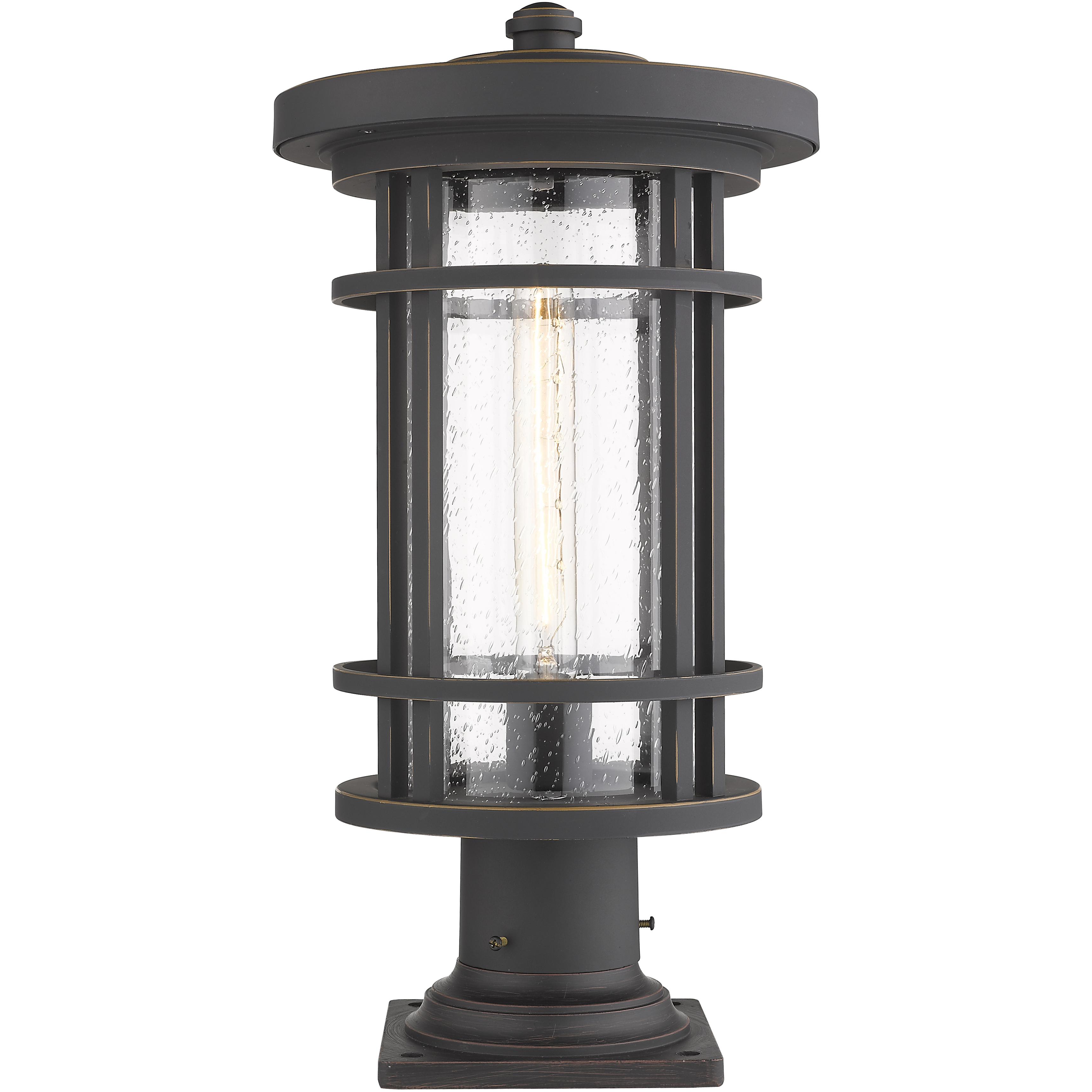 Jordan 1 Light 19.75 inch Oil Rubbed Bronze Outdoor Pier Mounted Fixture