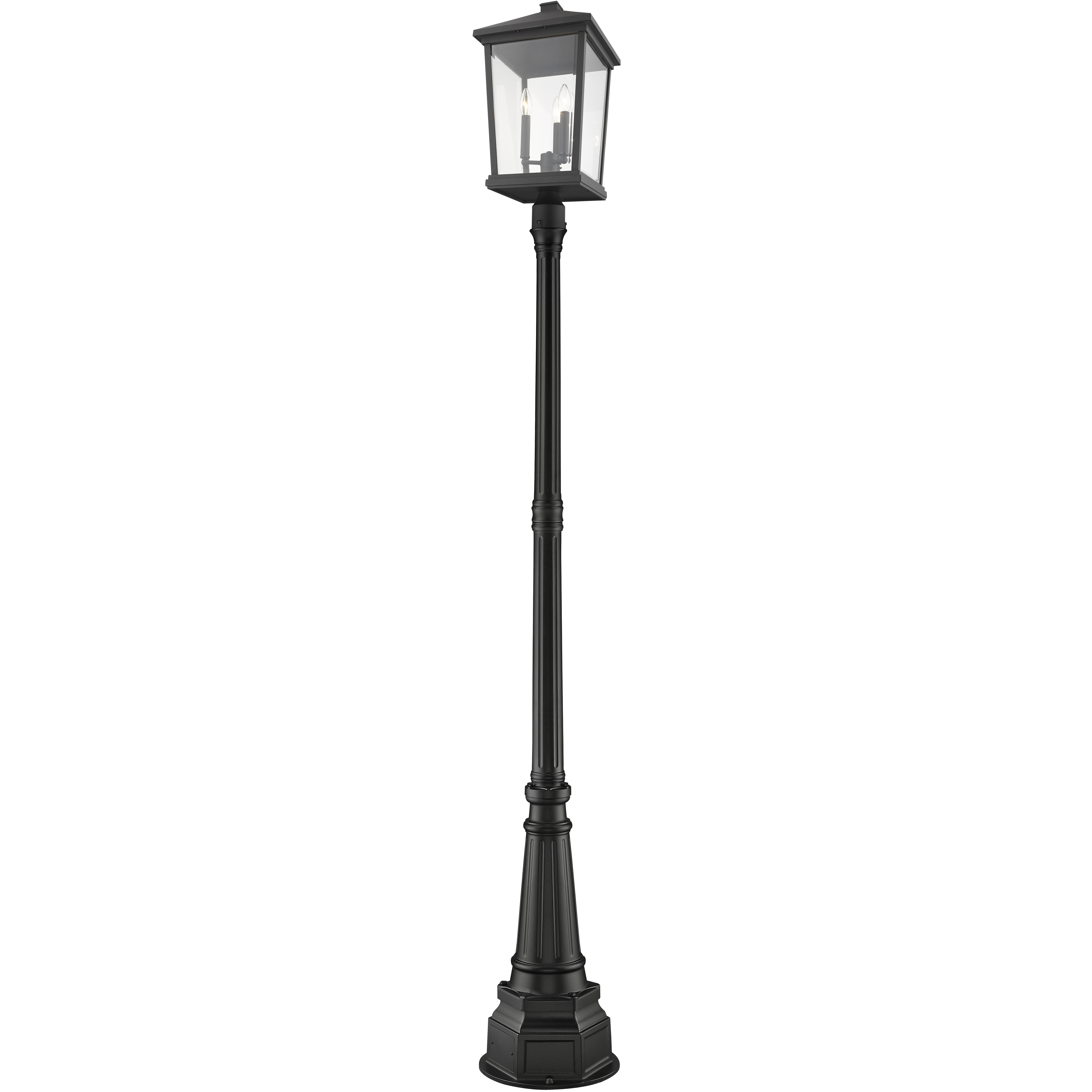 Beacon 3 Light 93.75 inch Black Outdoor Post Mounted Fixture
