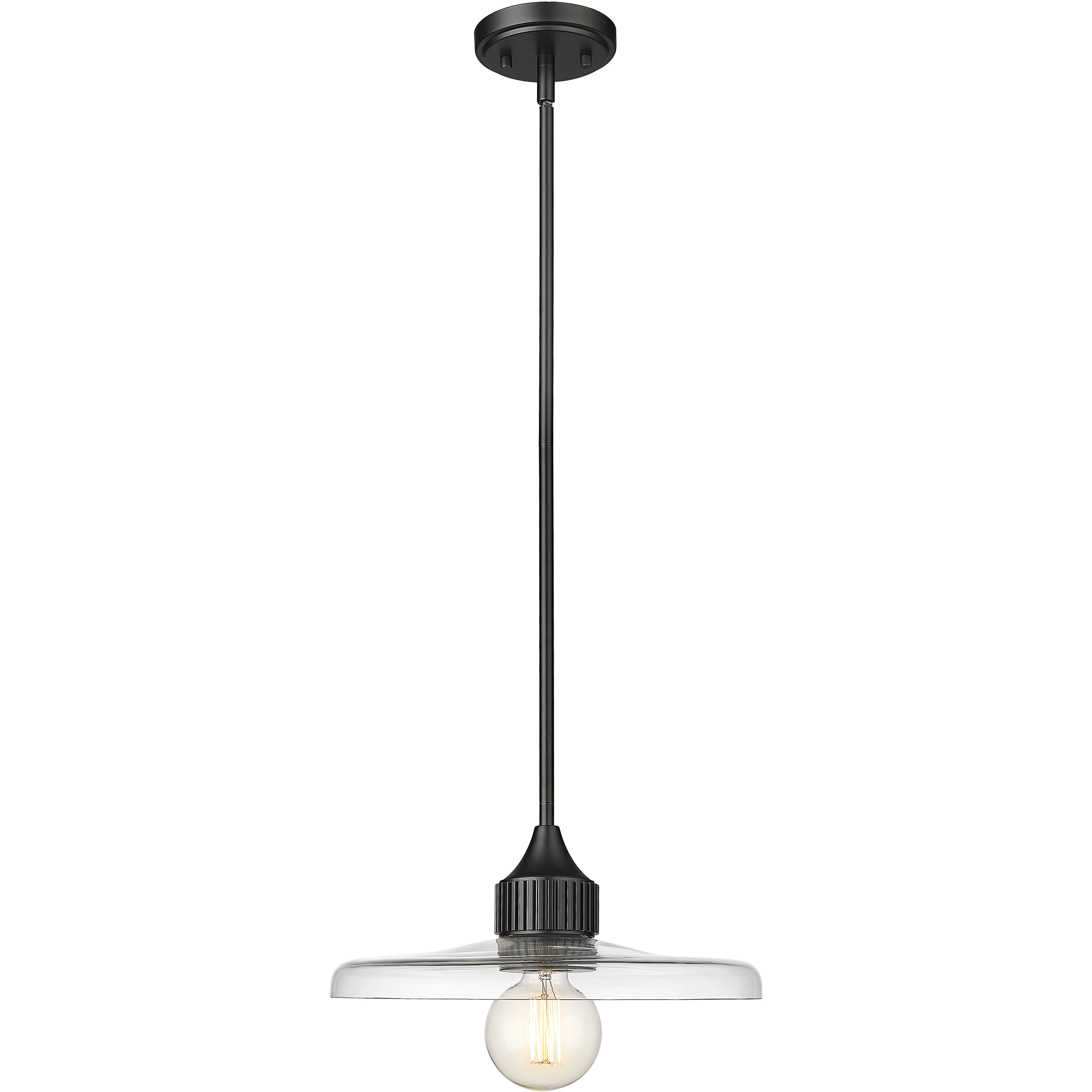 Paloma 1 Light 14 inch Matte Black Pendant Ceiling Light