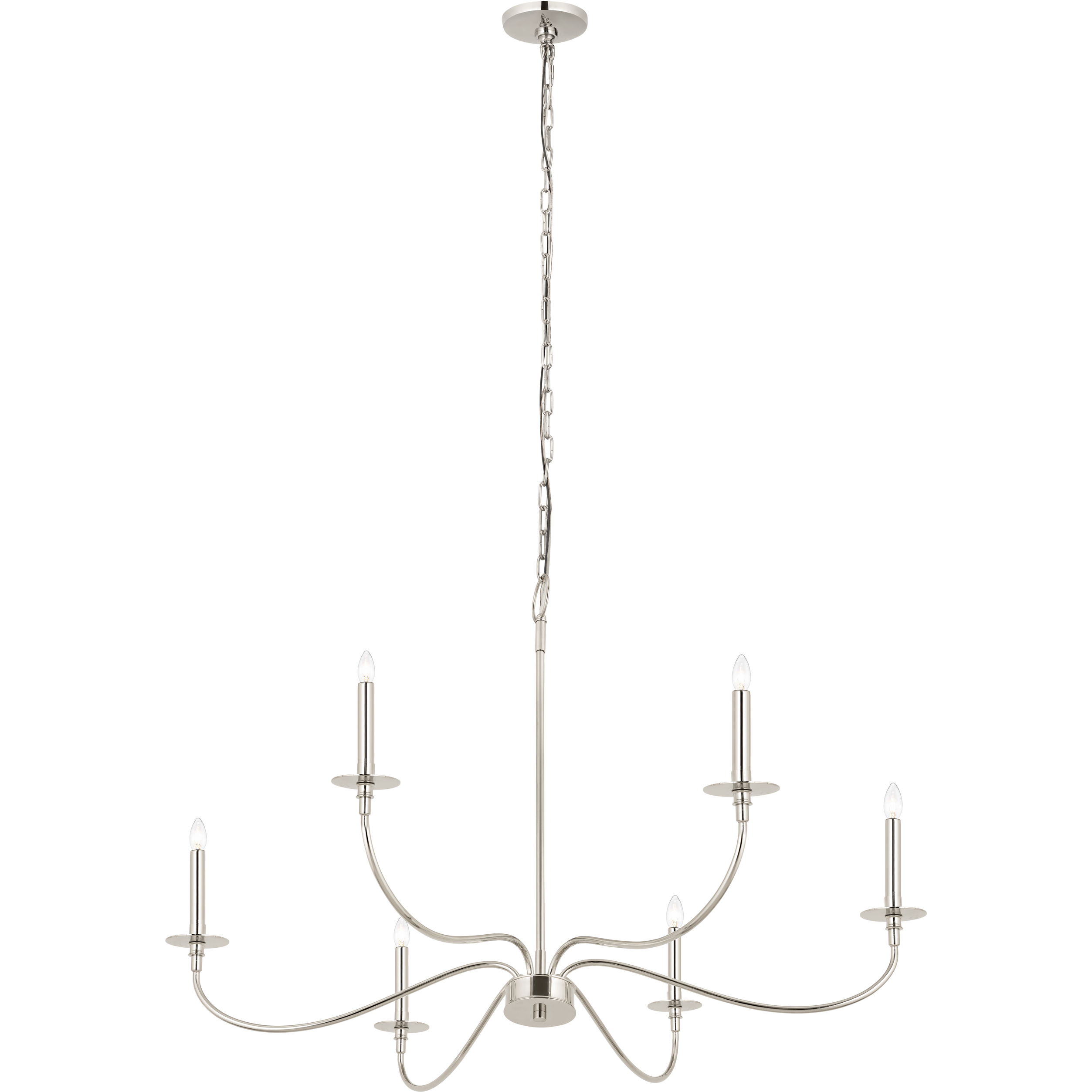 Arrington 6 Light 42 inch Polished Nickel Chandelier Ceiling Light