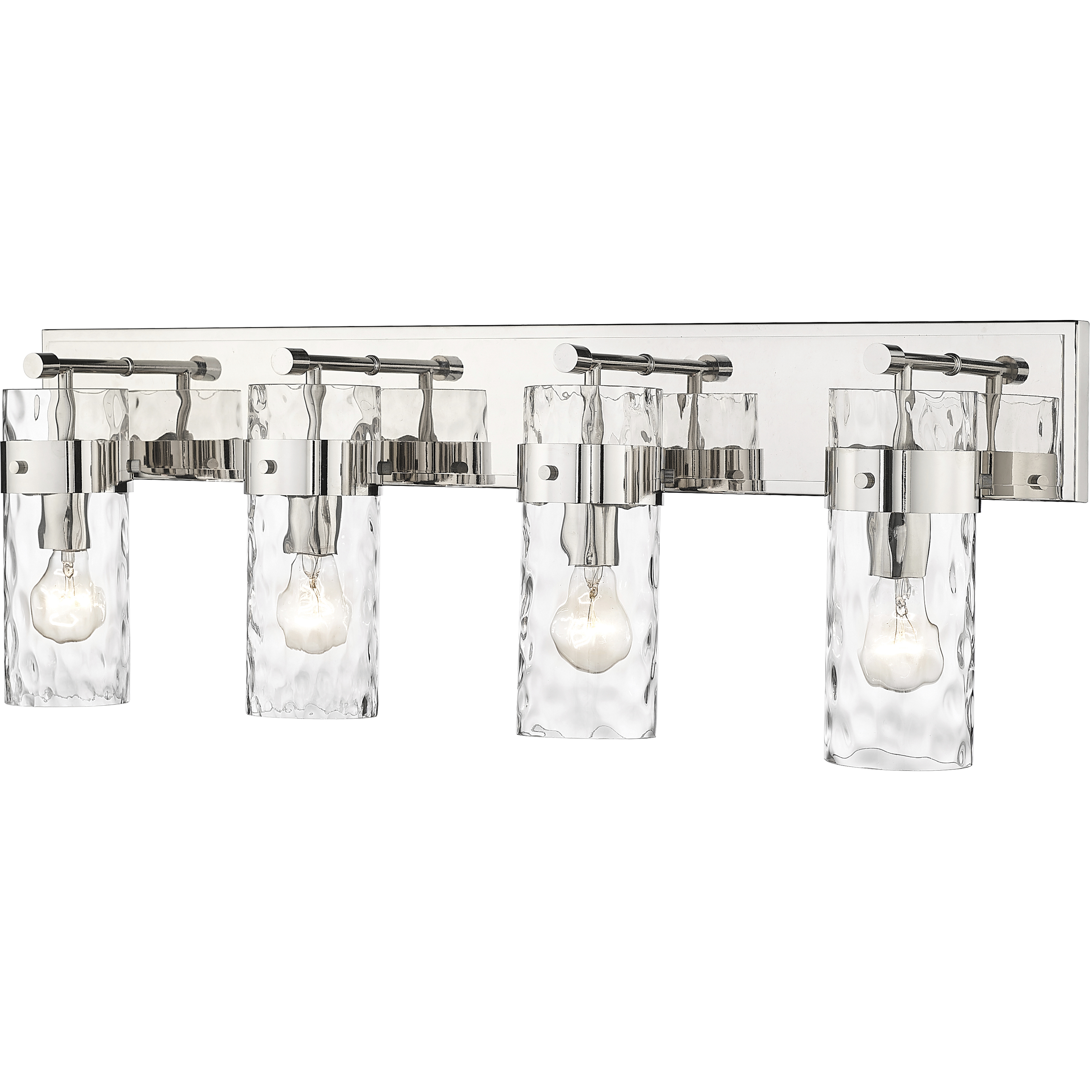 Fontaine 4 Light 34 inch Polished Nickel Vanity Wall Light