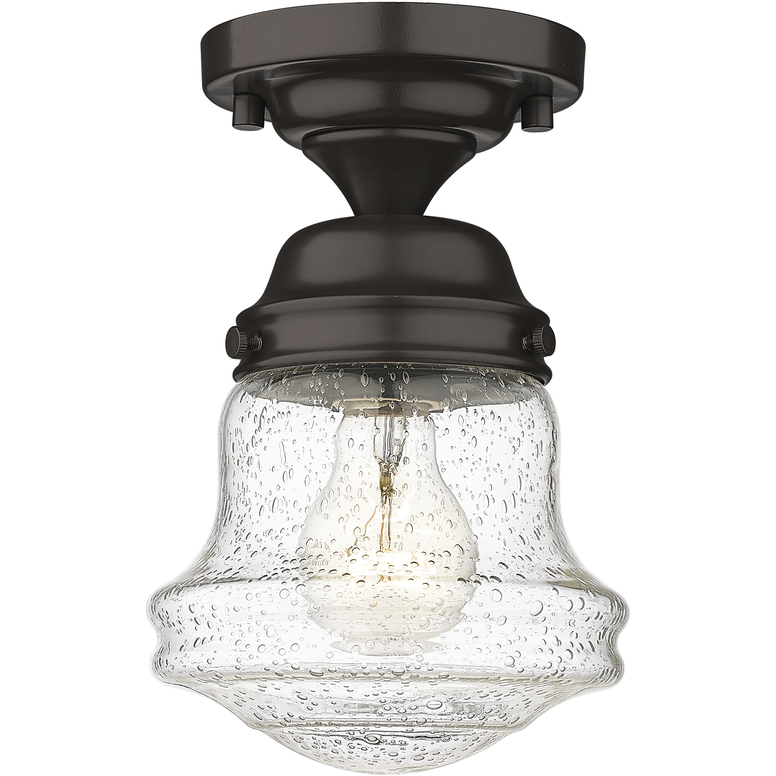 Vaughn 1 Light 6 inch Bronze Flush Mount Ceiling Light