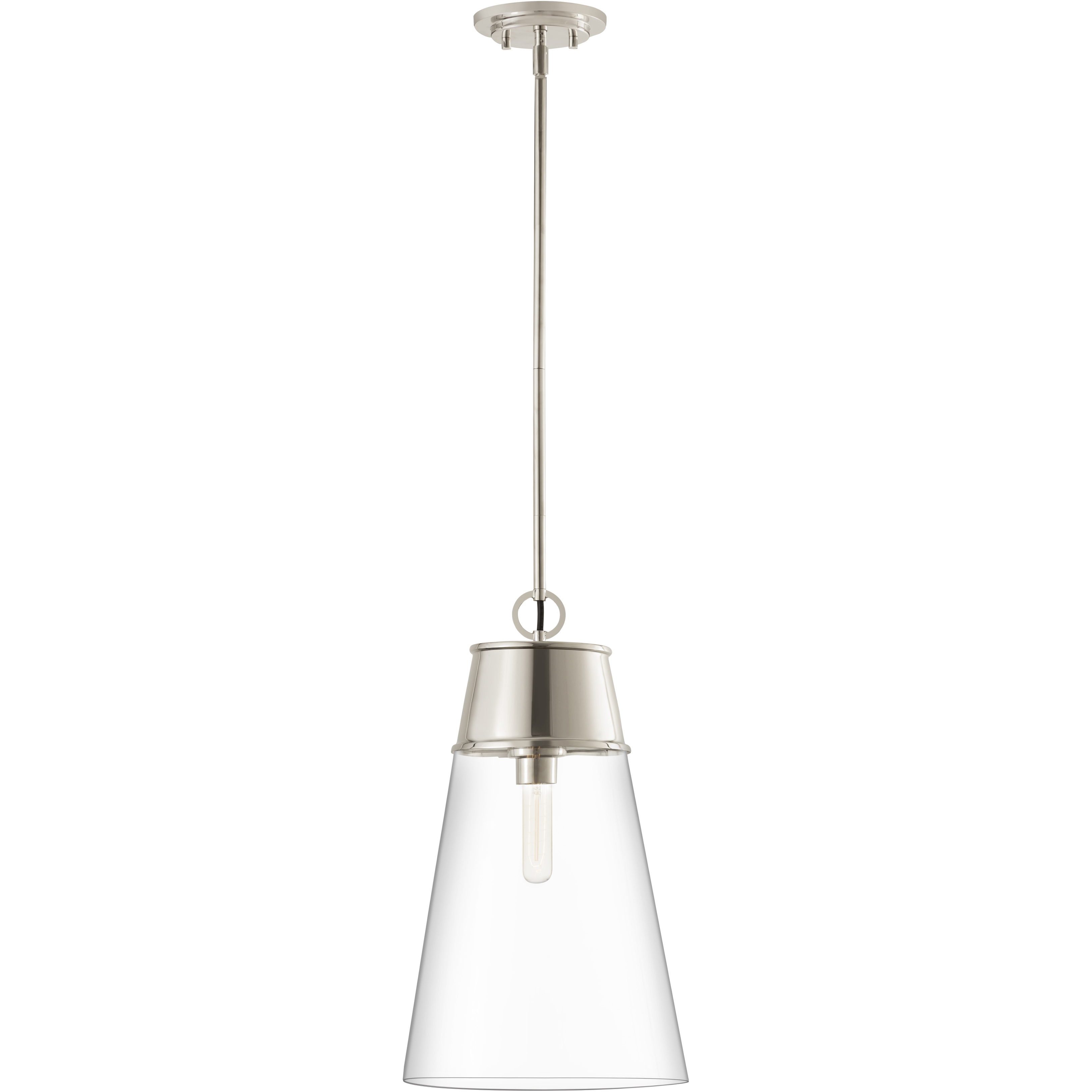 Wentworth 1 Light 11.5 inch Polished Nickel Pendant Ceiling Light