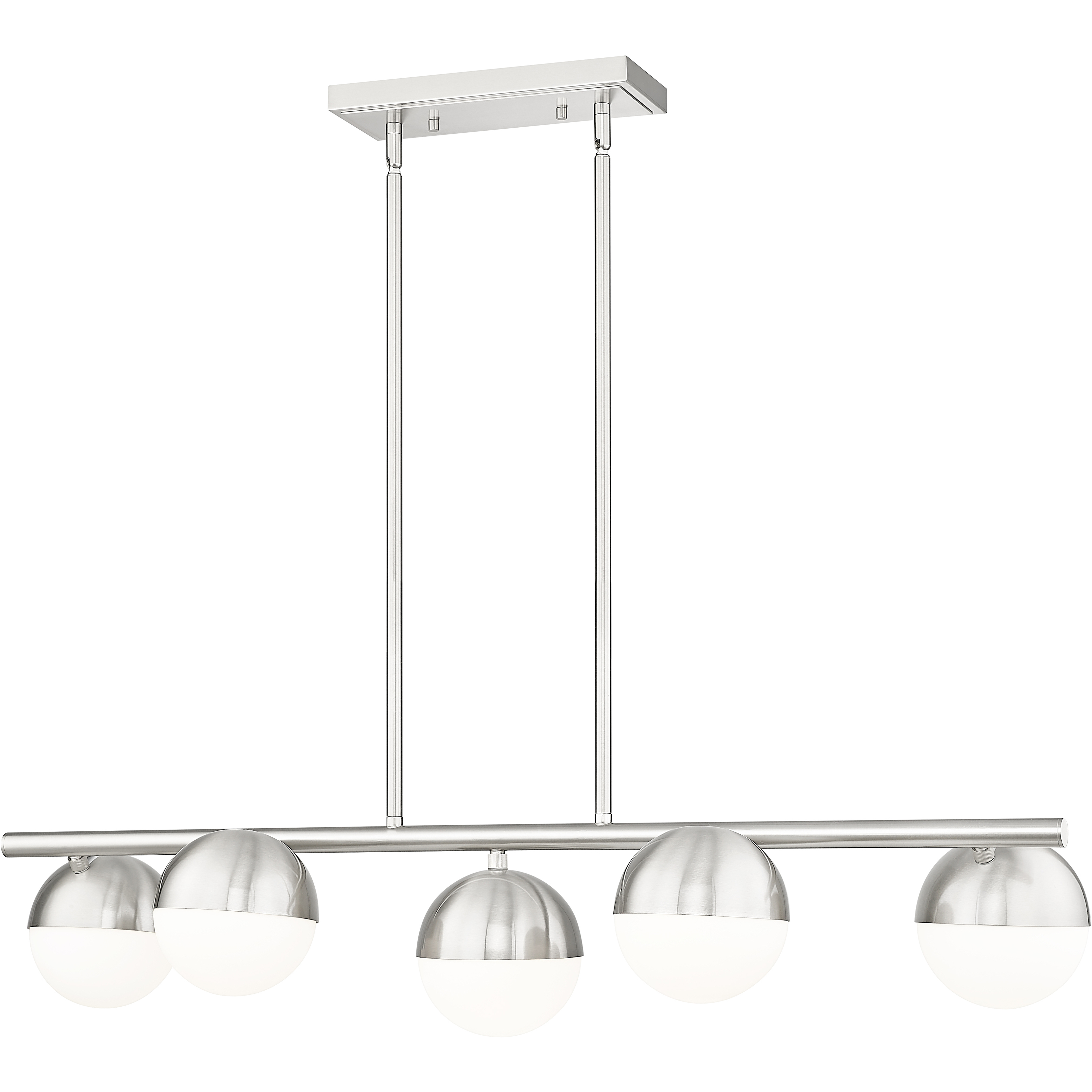 Realm Sphere Linear Chandelier Ceiling Light in Brushed Nickel