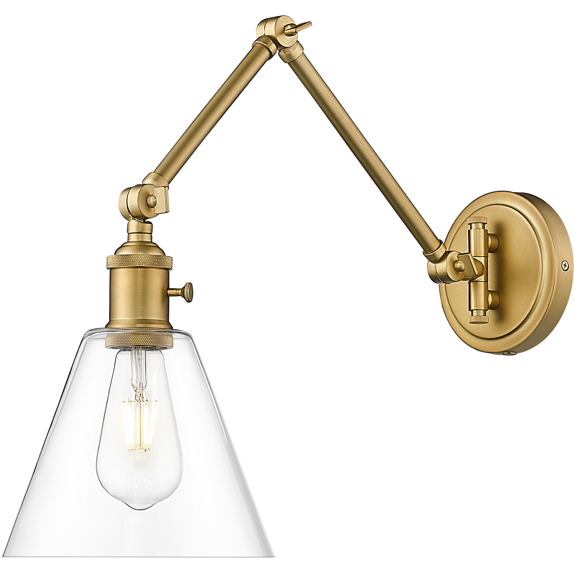 Gayson 1 Light 7.75 inch Rubbed Brass Wall Sconce Wall Light