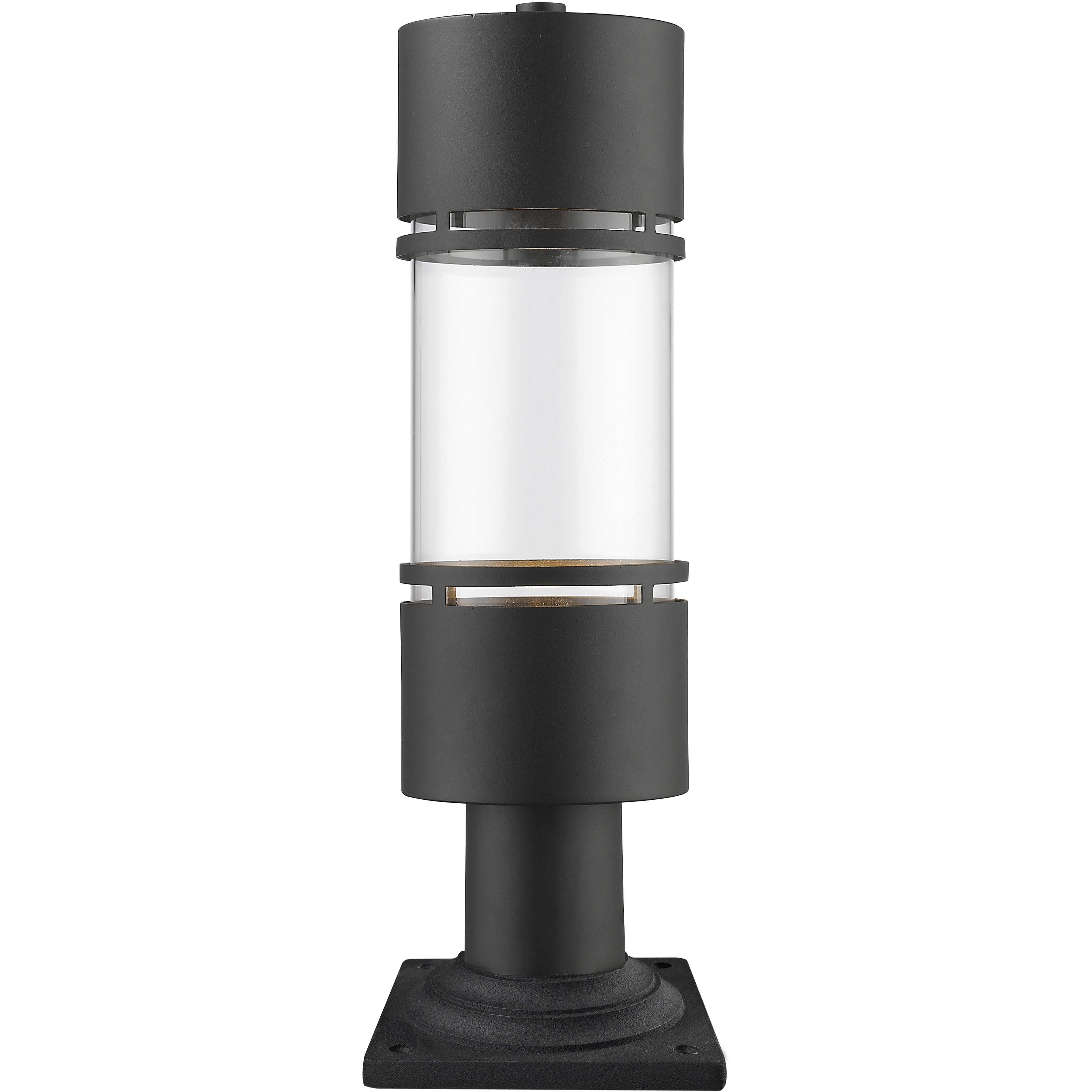 Luminata LED 21.75 inch Black Outdoor Pier Mounted Fixture