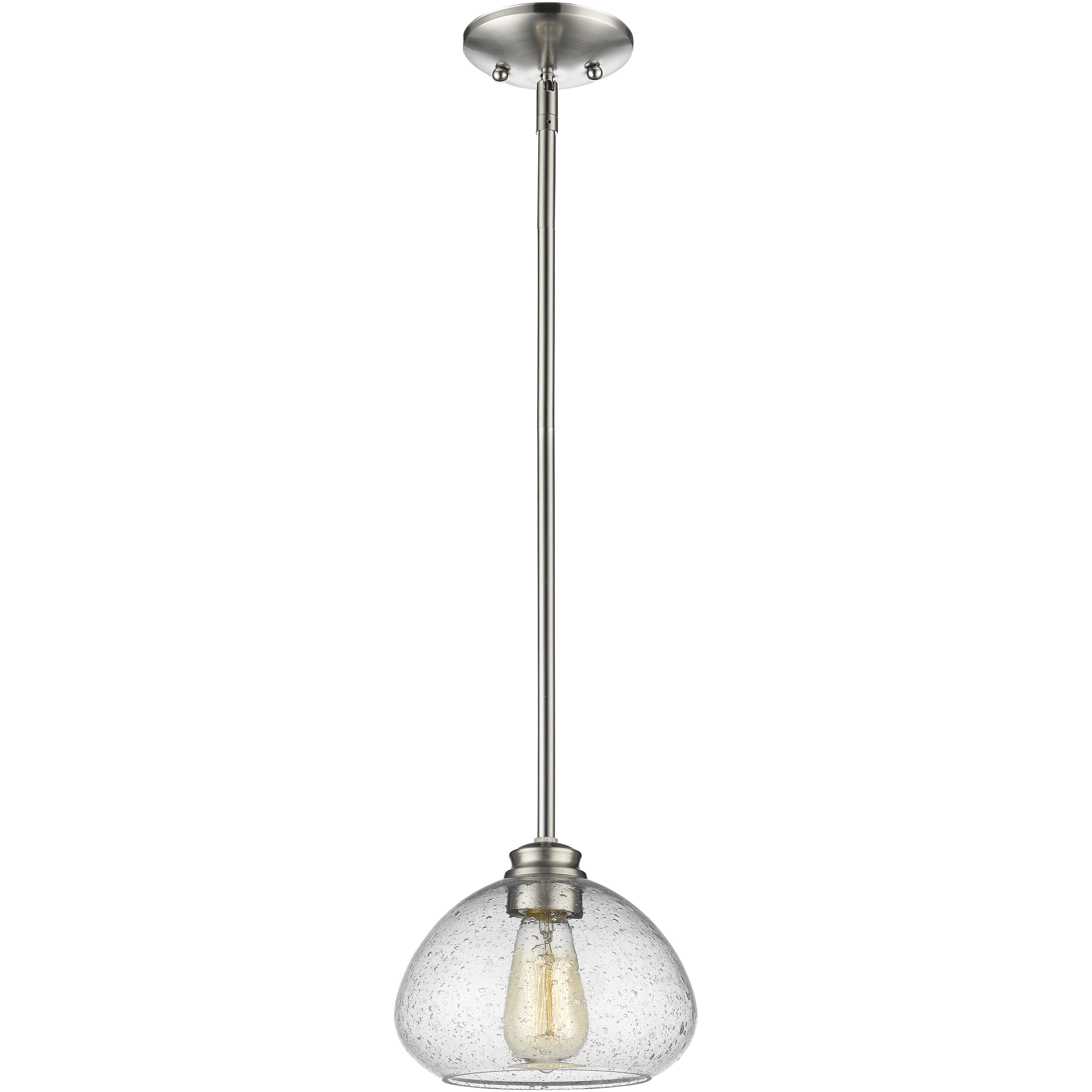 Amon 1 Light 8 inch Brushed Nickel Pendant Ceiling Light