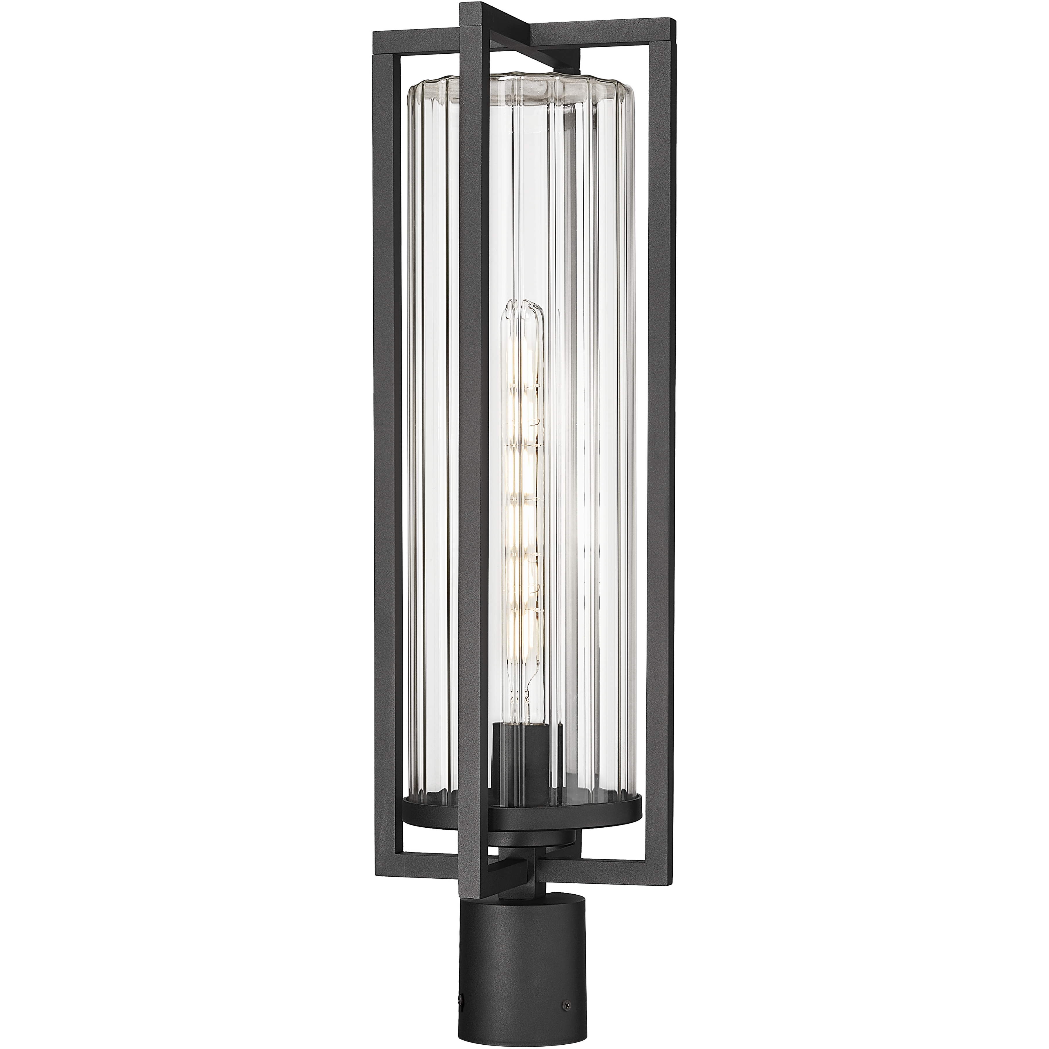 Aura 1 Light 25.75 inch Black Outdoor Post Mounted Fixture in G9
