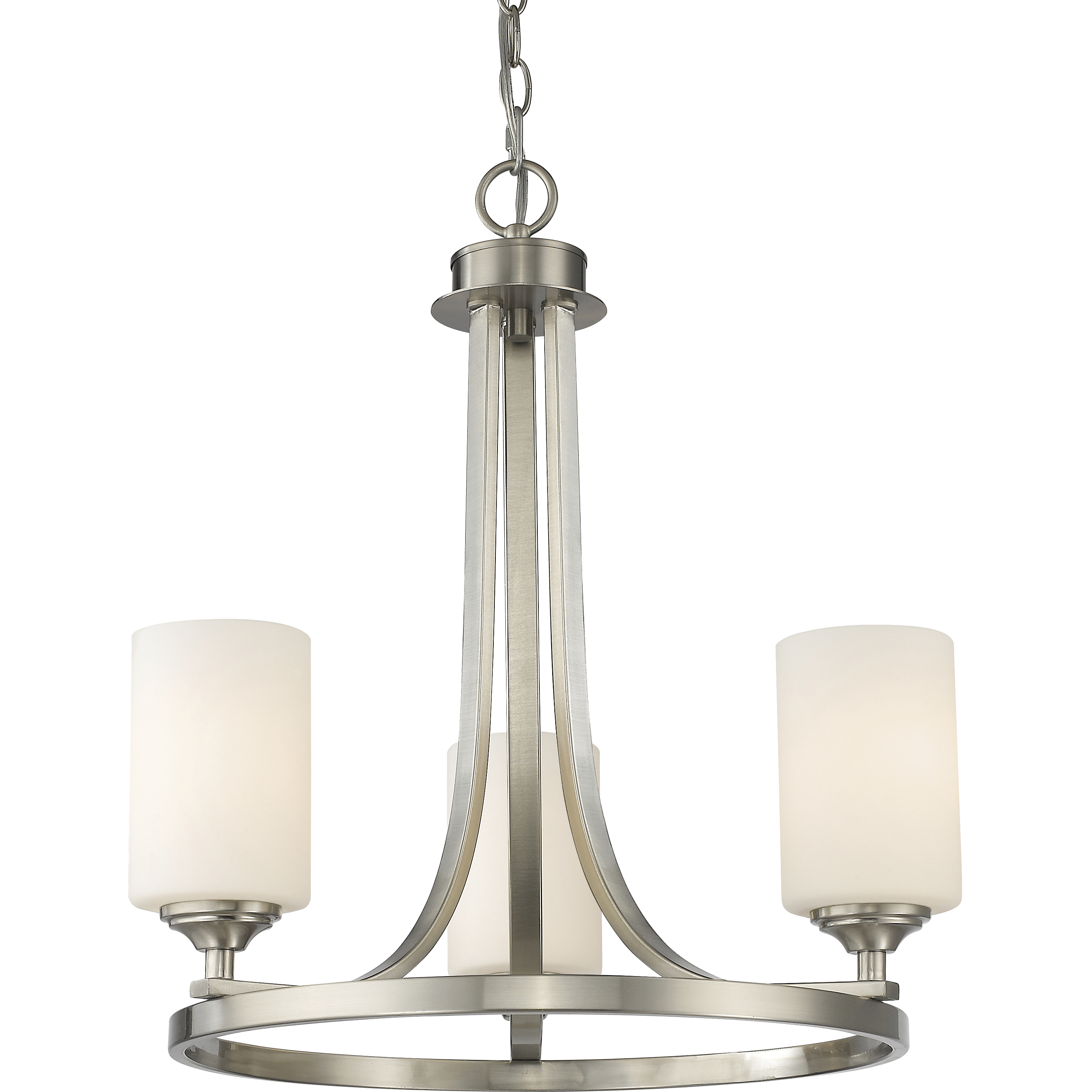 Bordeaux 3 Light 19.38 inch Brushed Nickel Chandelier Ceiling Light