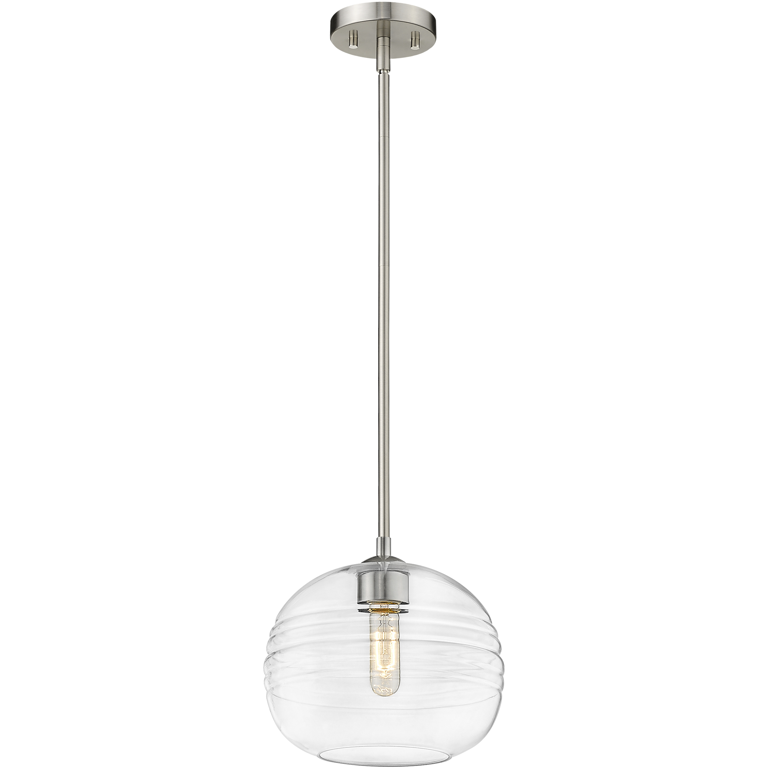 Harmony 1 Light 10 inch Brushed Nickel Pendant Ceiling Light