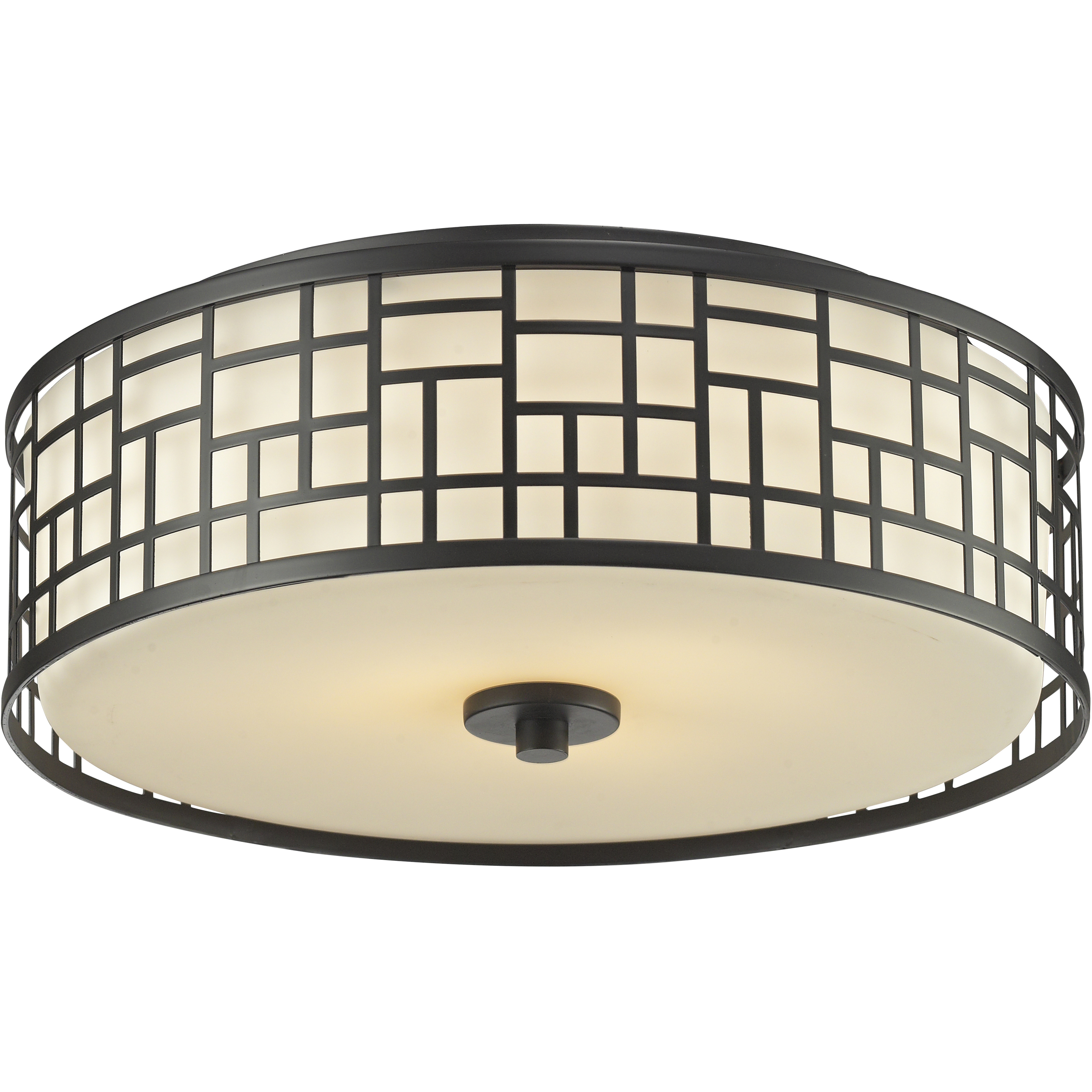 Elea 3 Light 16.25 inch Bronze Flush Mount Ceiling Light