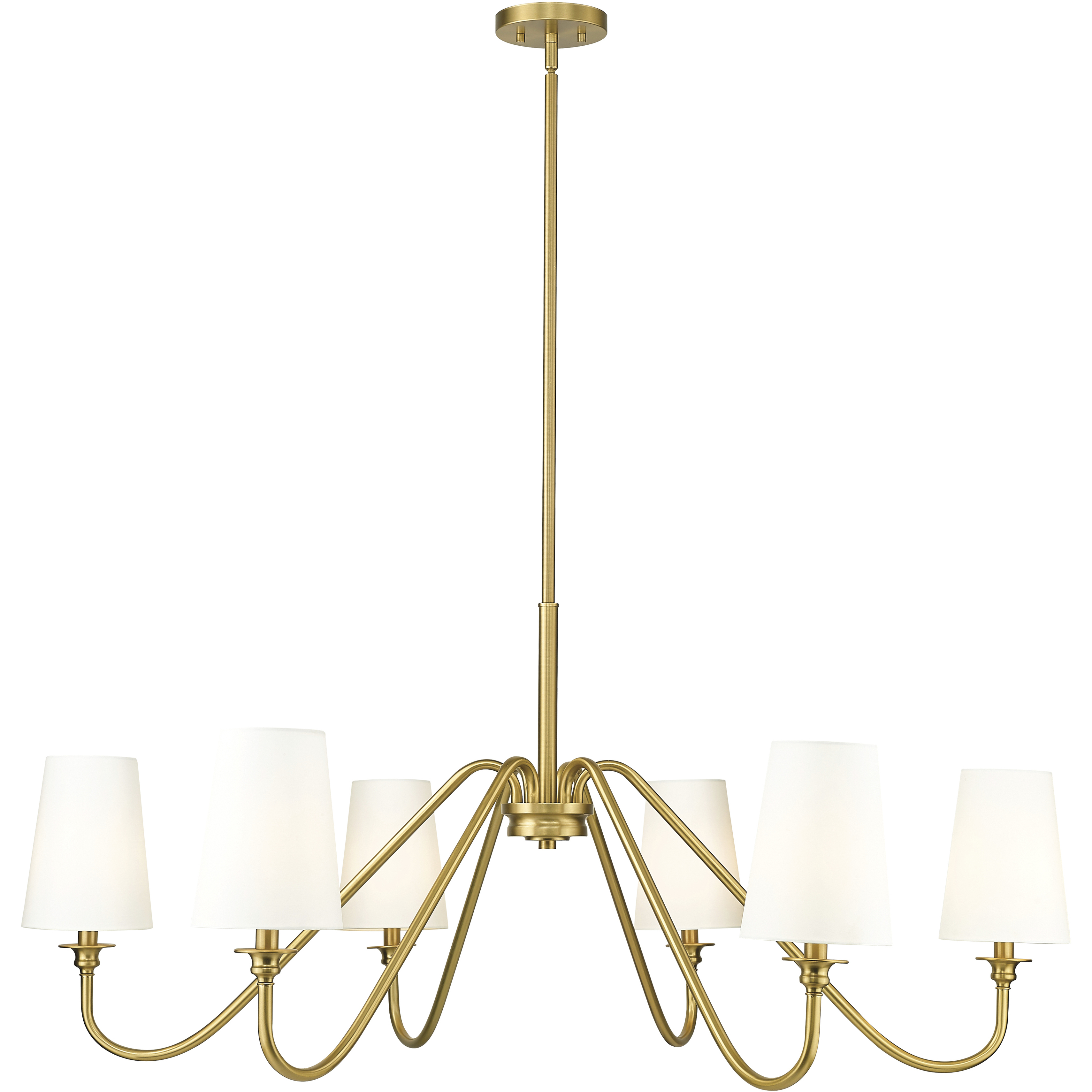 Gianna 6 Light 46.25 inch Modern Gold Chandelier Ceiling Light