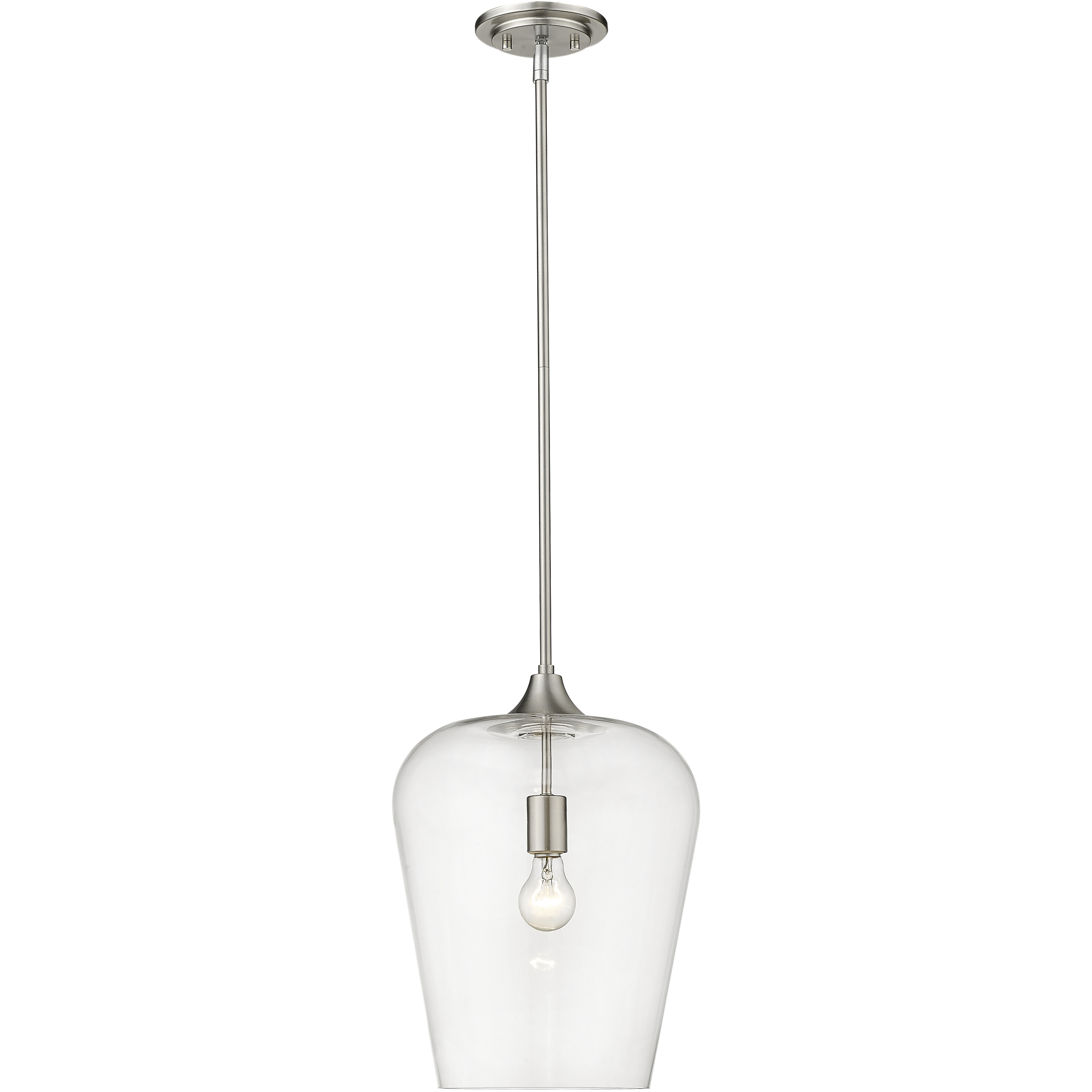 Joliet 1 Light 12 inch Brushed Nickel Pendant Ceiling Light