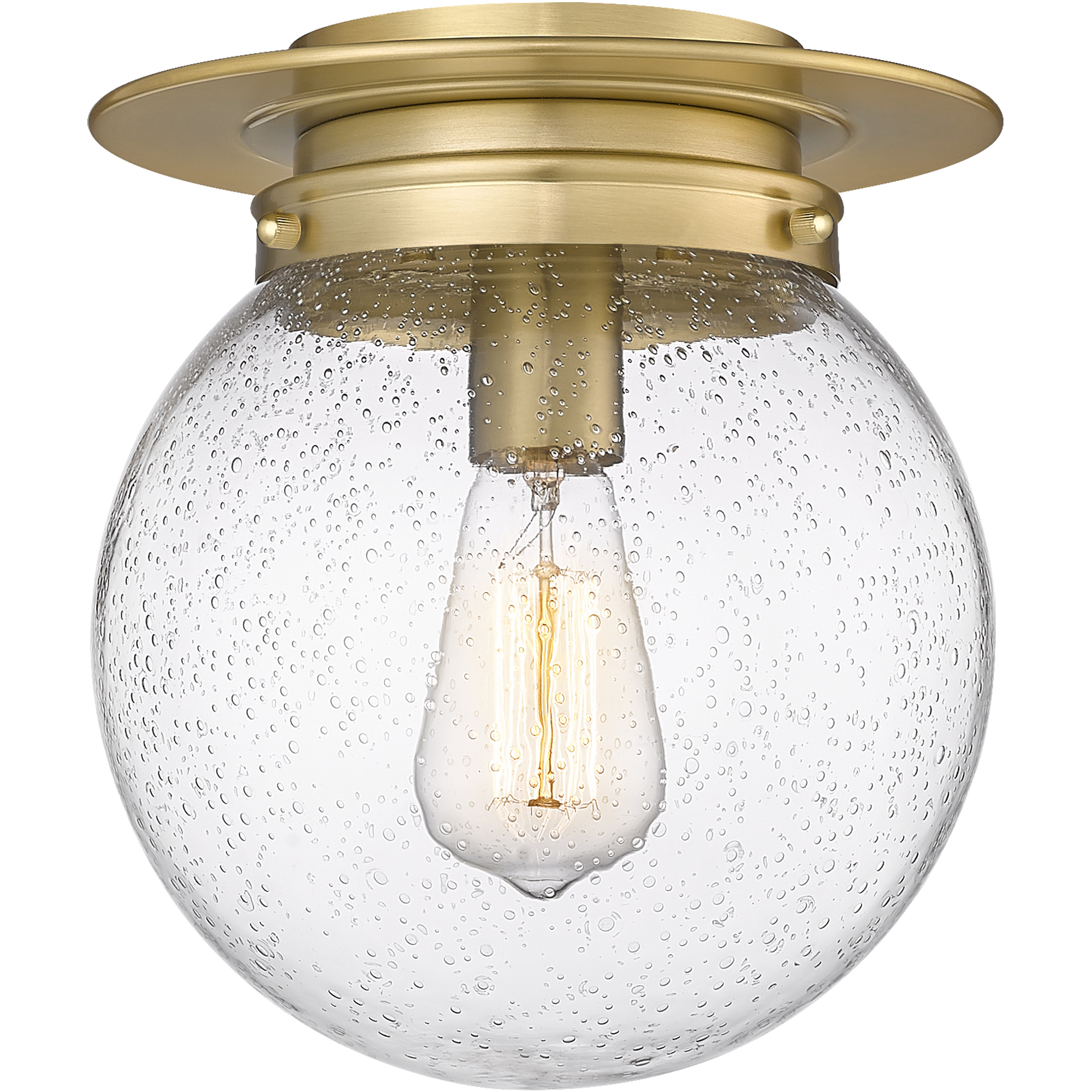 Calhoun 1 Light 9 inch Heritage Brass Flush Mount Ceiling Light