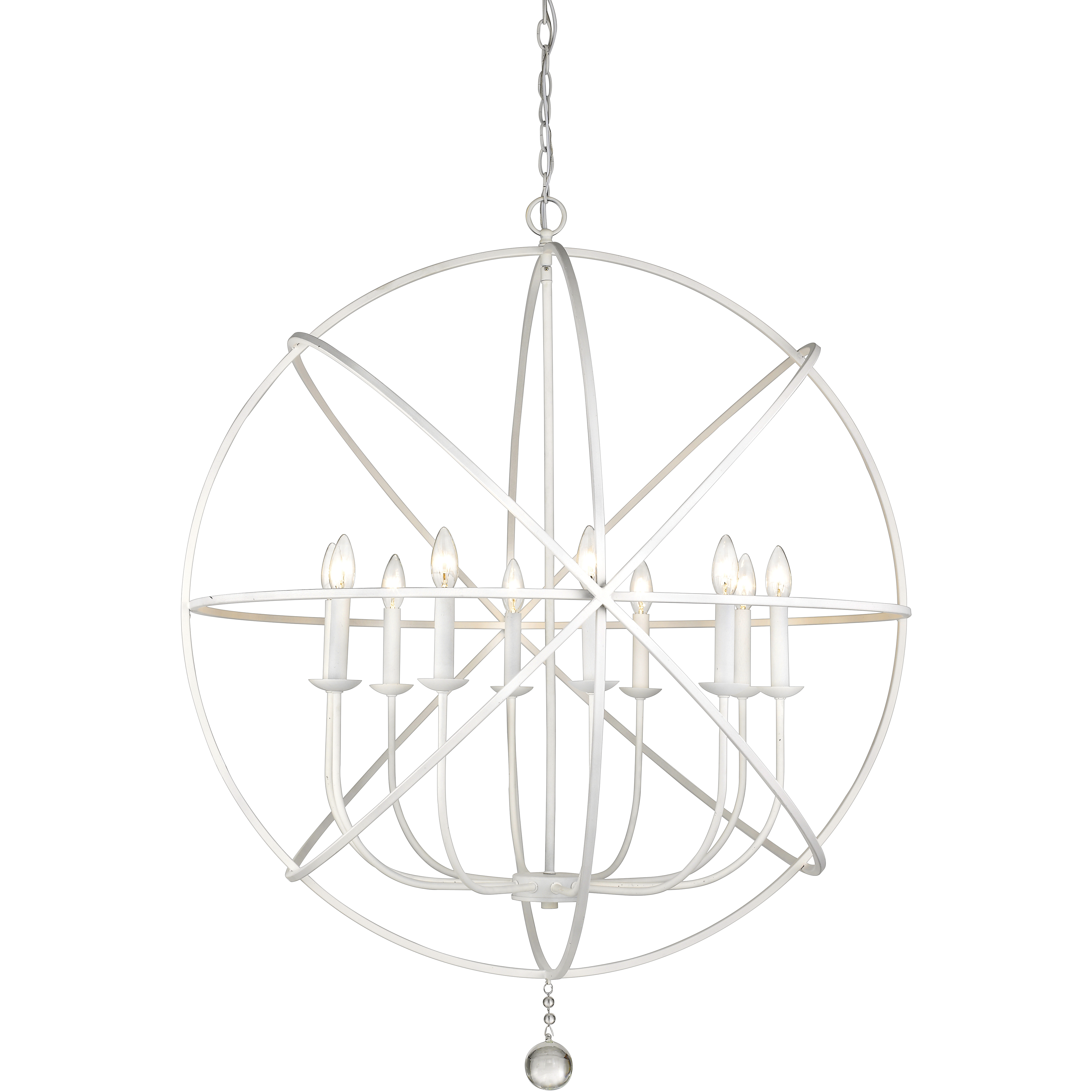 Tull 10 Light 36 inch Matte White Chandelier Ceiling Light