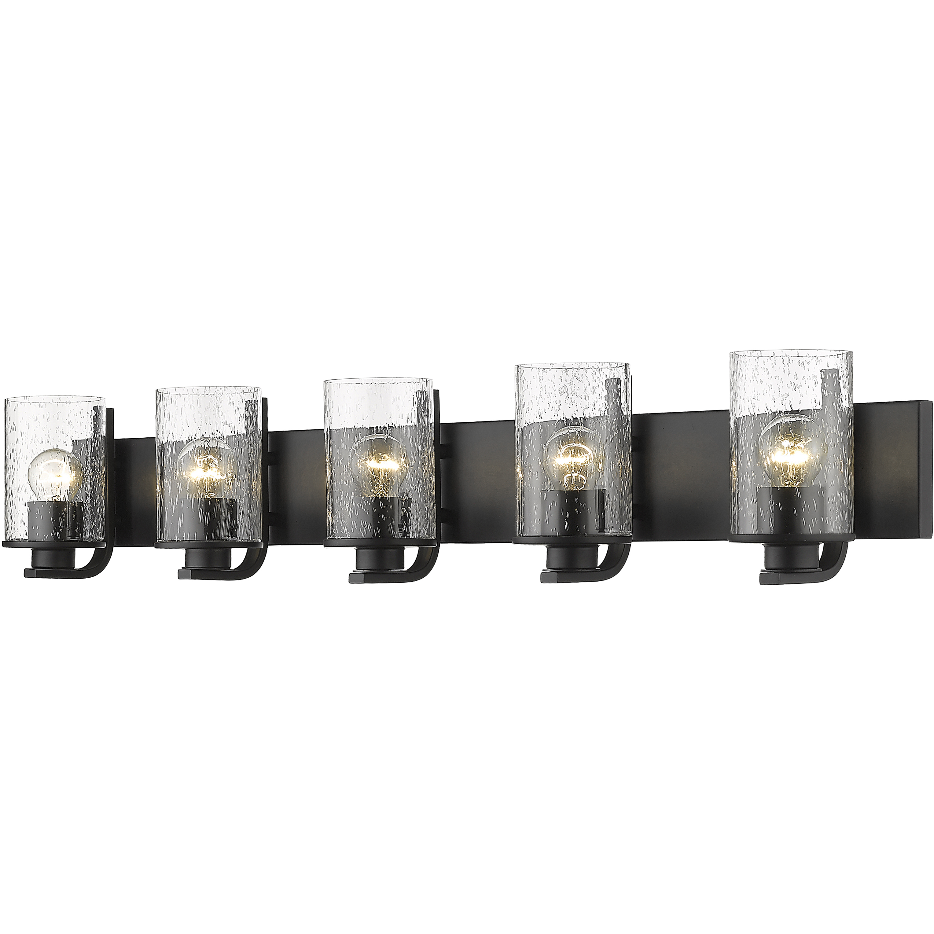 Beckett 5 Light 42 inch Matte Black Vanity Wall Light