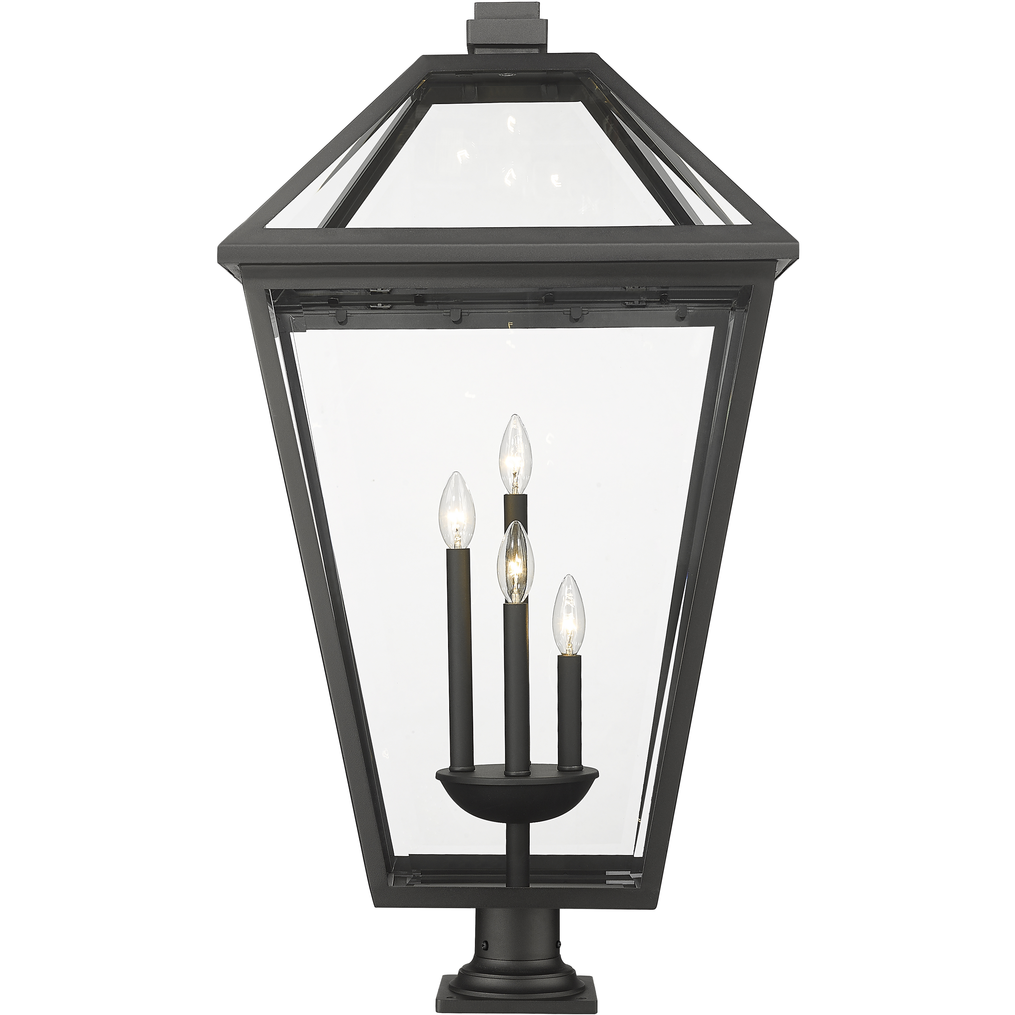 Talbot 4 Light 36.75 inch Black Outdoor Pier Mounted Fixture