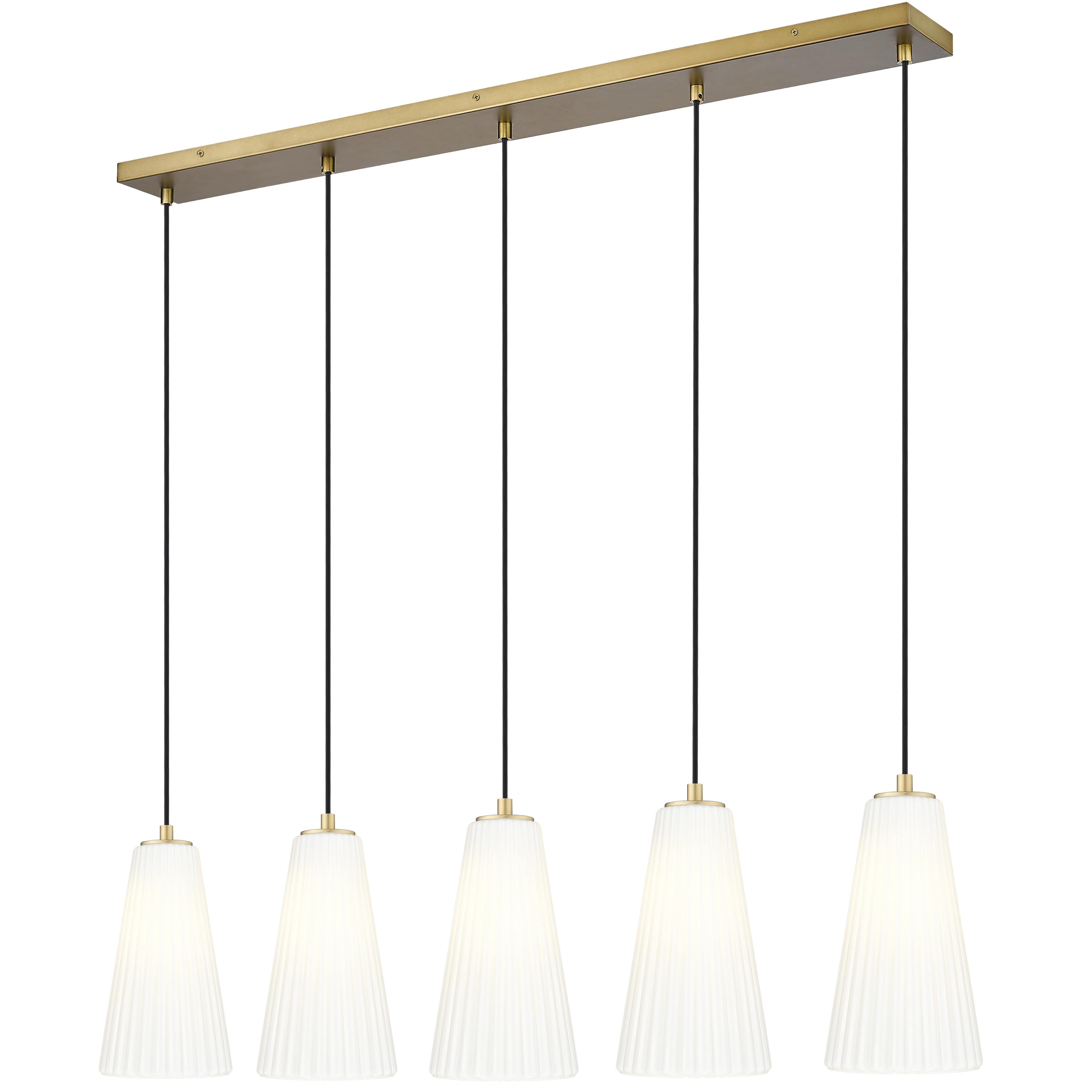 Farrell 5 Light 42 inch Modern Gold Linear Chandelier Ceiling Light