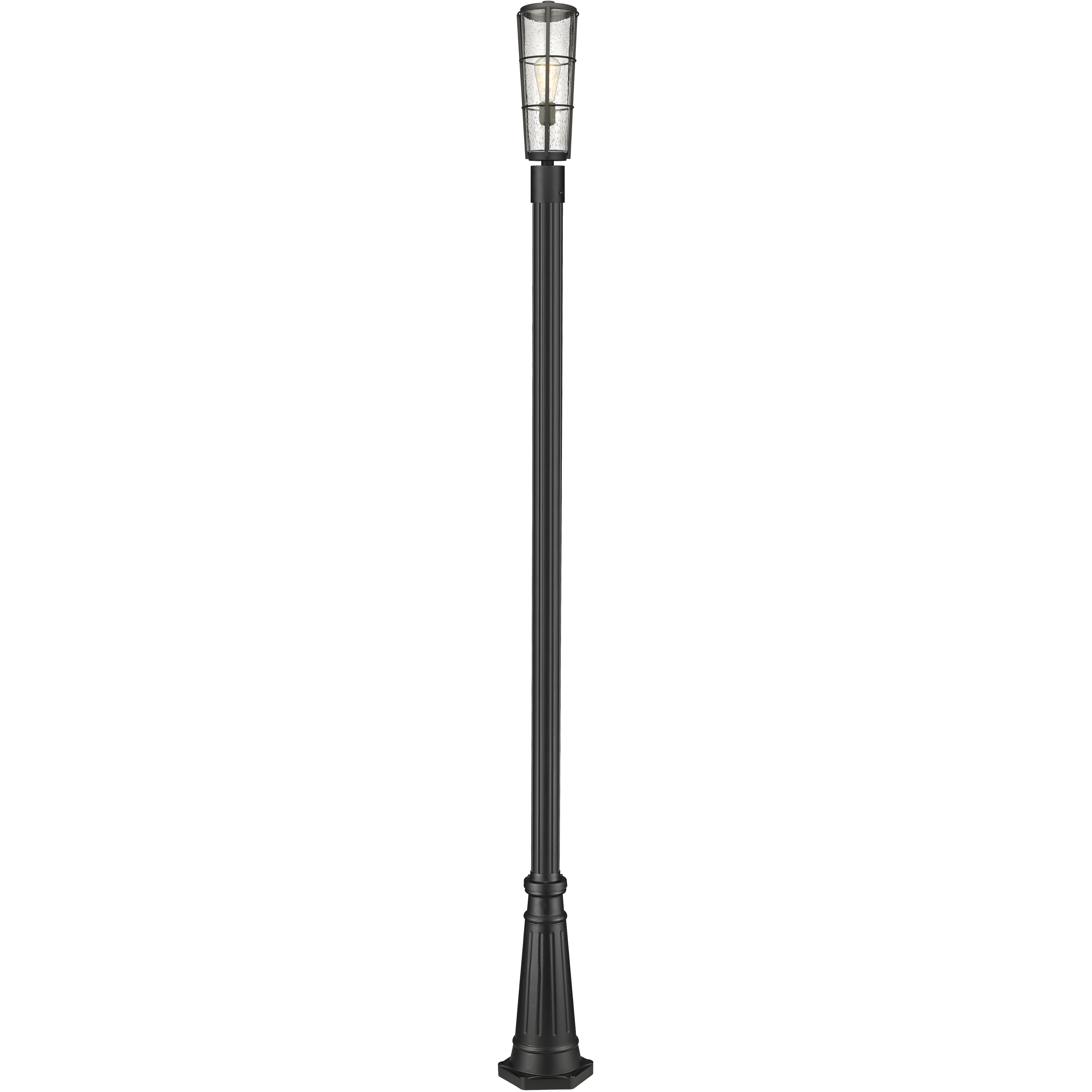 Helix 1 Light 113.25 inch Black Outdoor Post Mounted Fixture