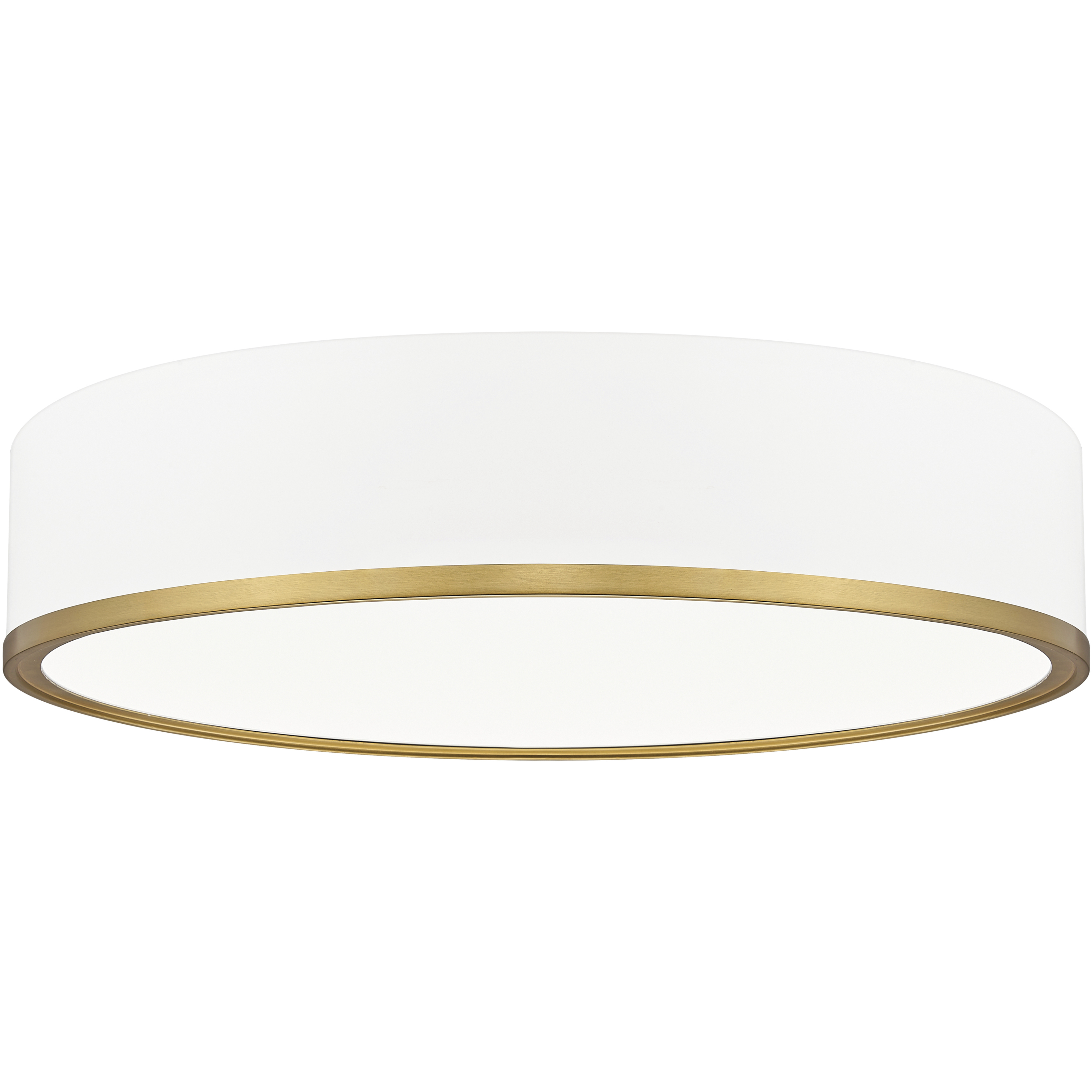 Bradley LED 20.25 inch Matte White and Modern Gold Flush Mount Ceiling Light