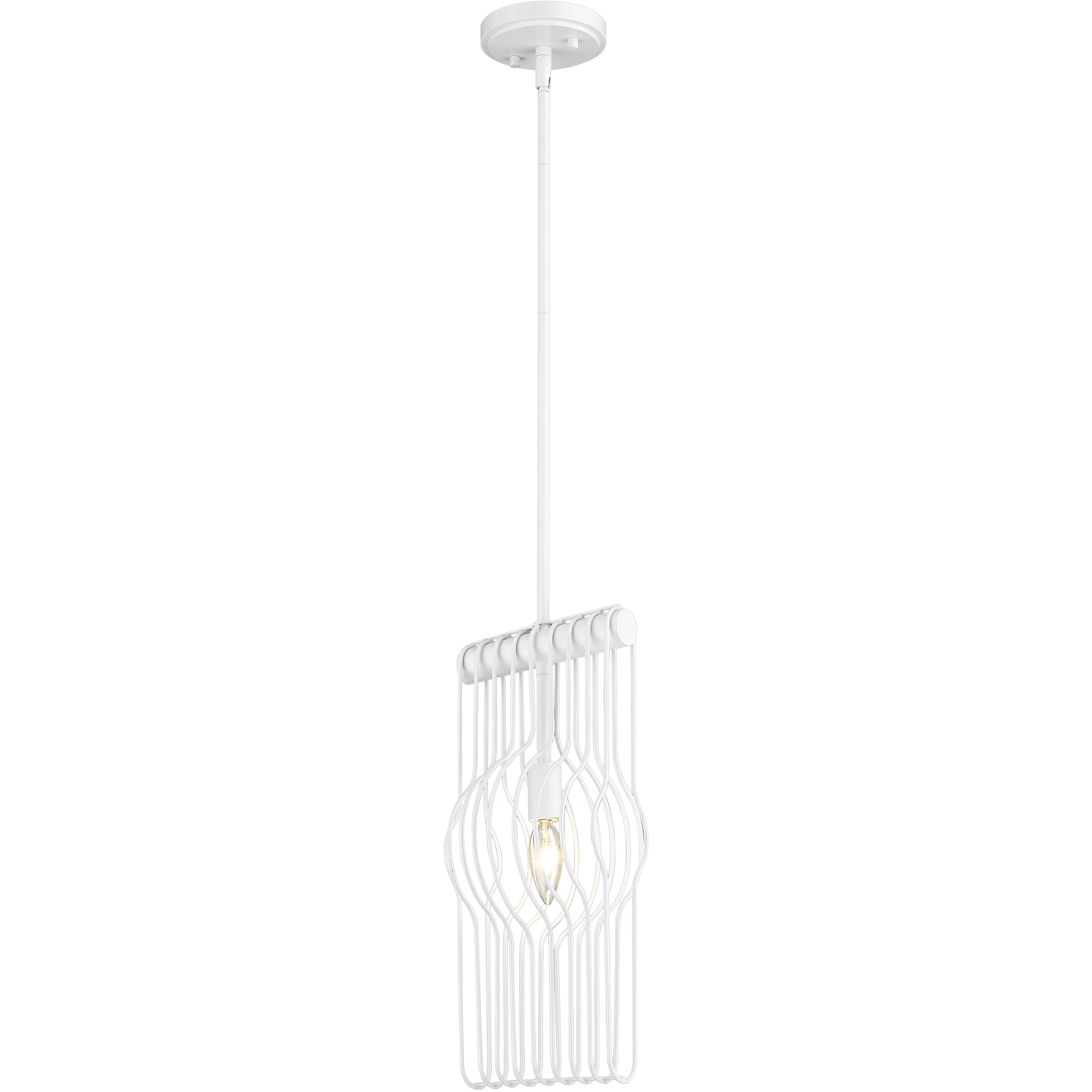 Contour 1 Light 7 inch White Pendant Ceiling Light