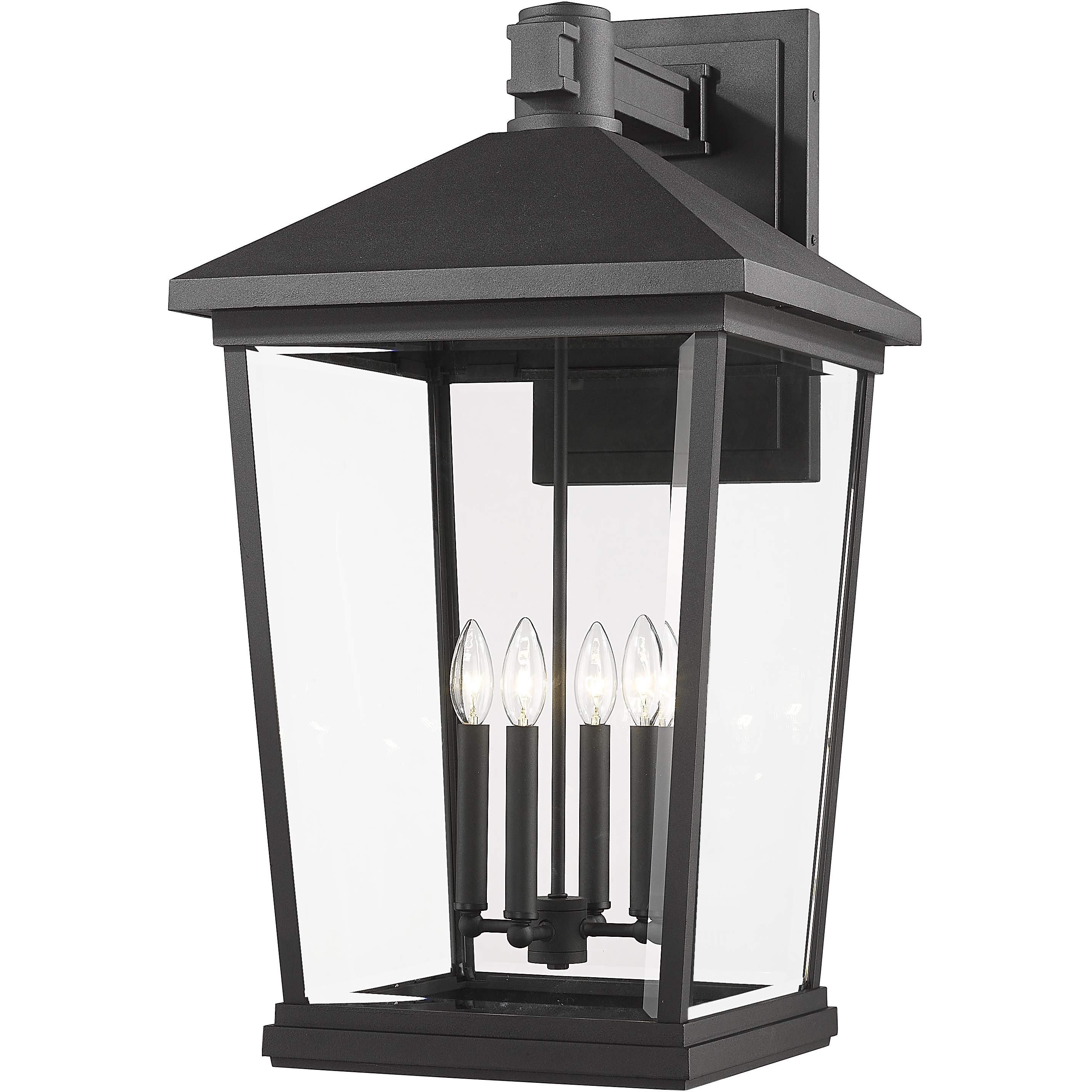Beacon 4 Light 30.25 inch Black Outdoor Wall Light