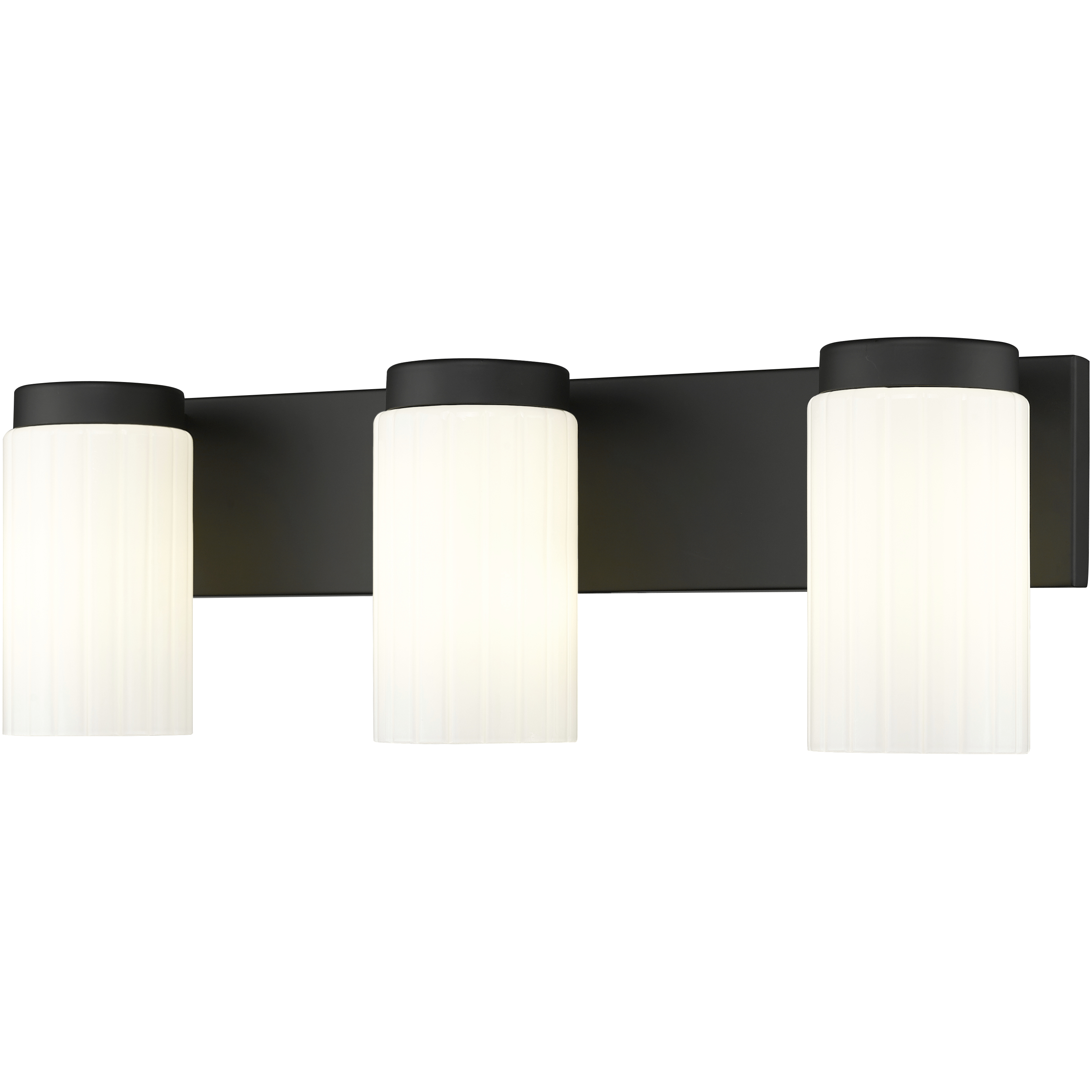 Burk 3 Light 22.5 inch Matte Black Bath Vanity Light Wall Light