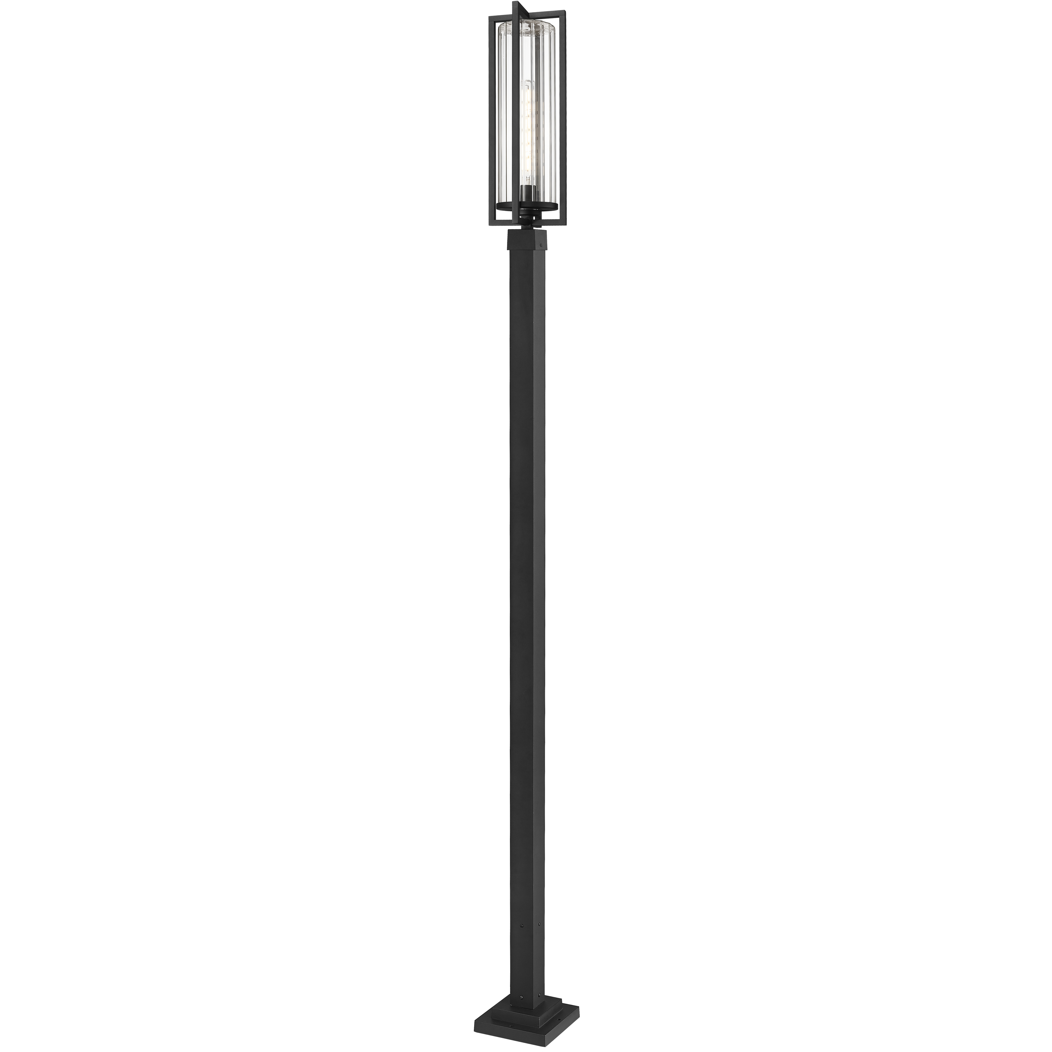 Aura 1 Light 118.5 inch Black Outdoor Post Mounted Fixture in G9