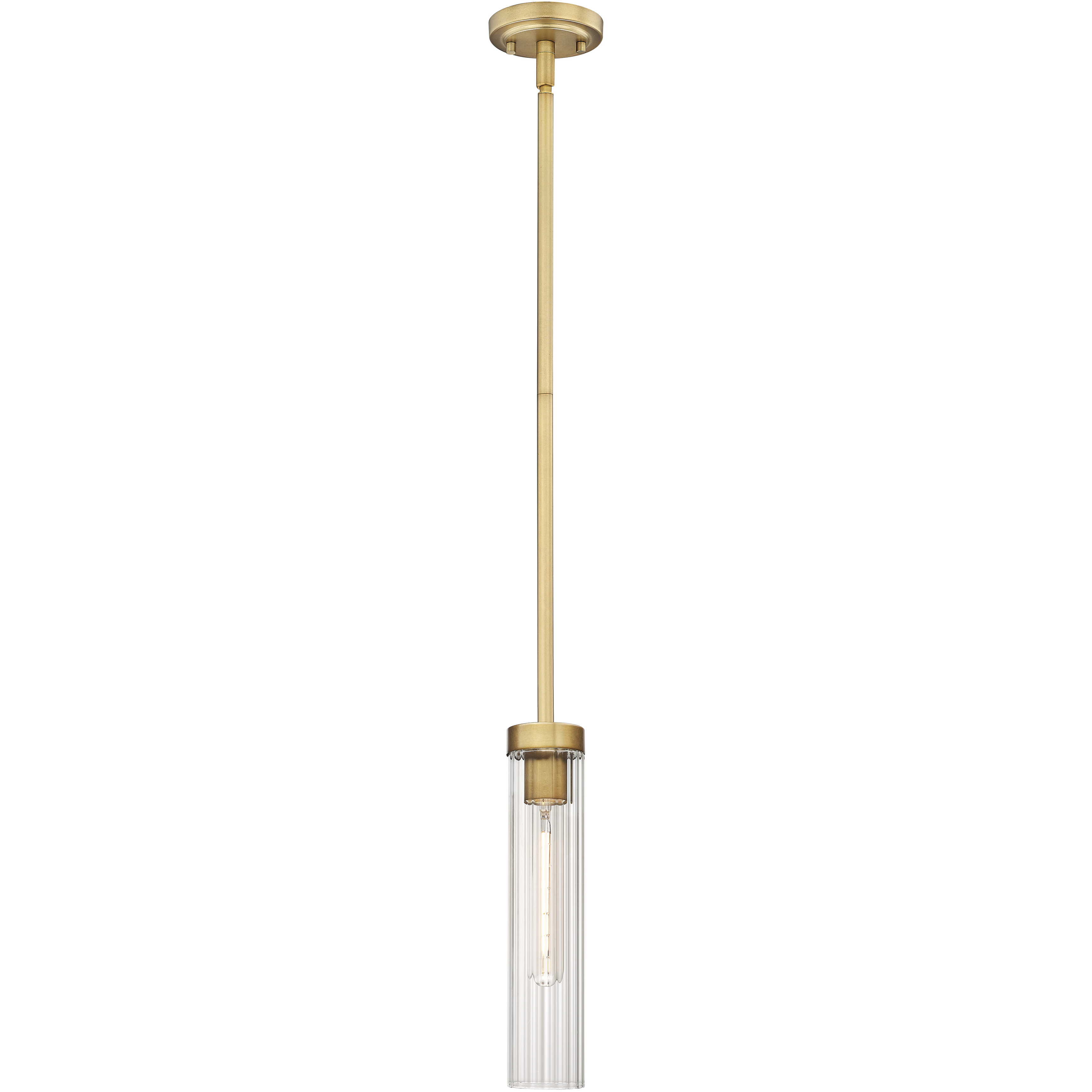 Beau 1 Light 4.75 inch Rubbed Brass Pendant Ceiling Light