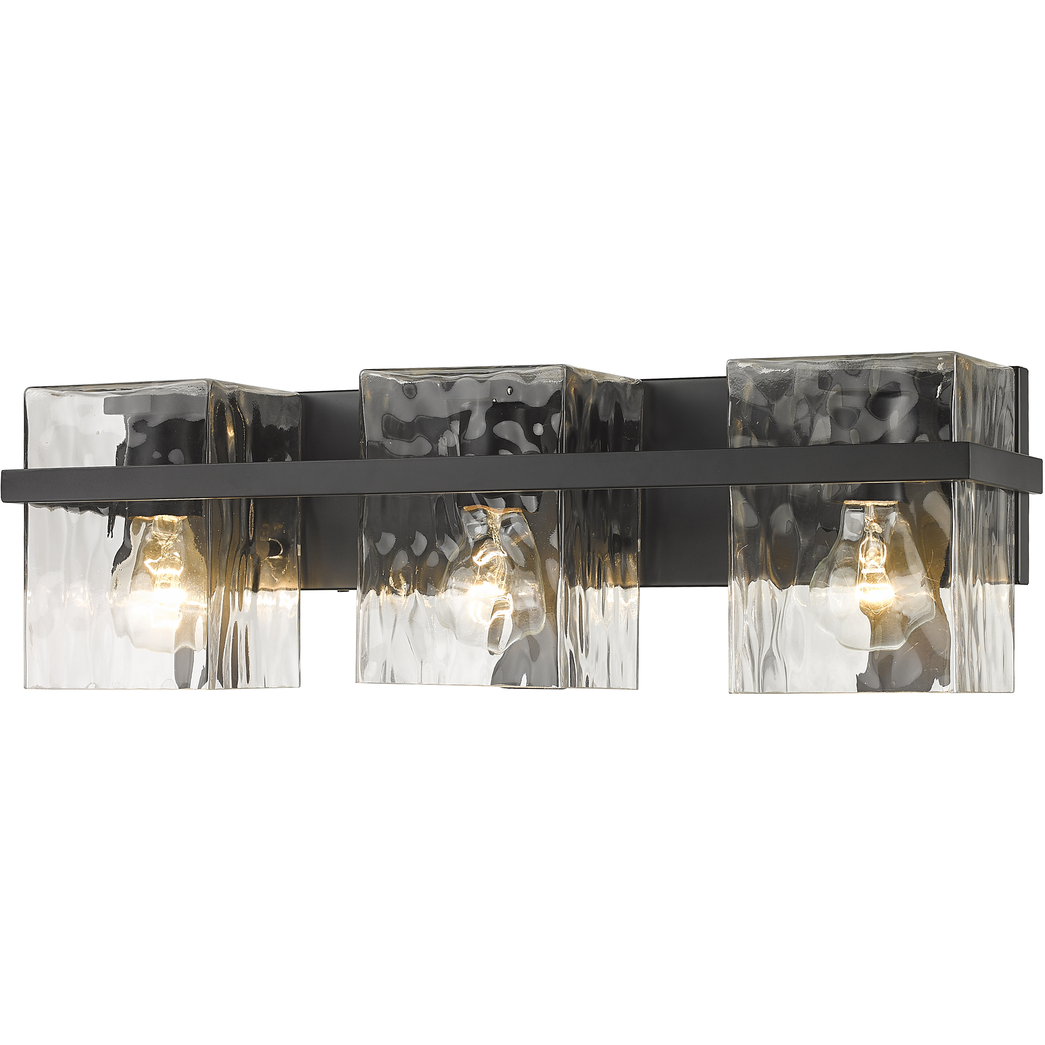 Bennington 3 Light 22.25 inch Matte Black Vanity Wall Light
