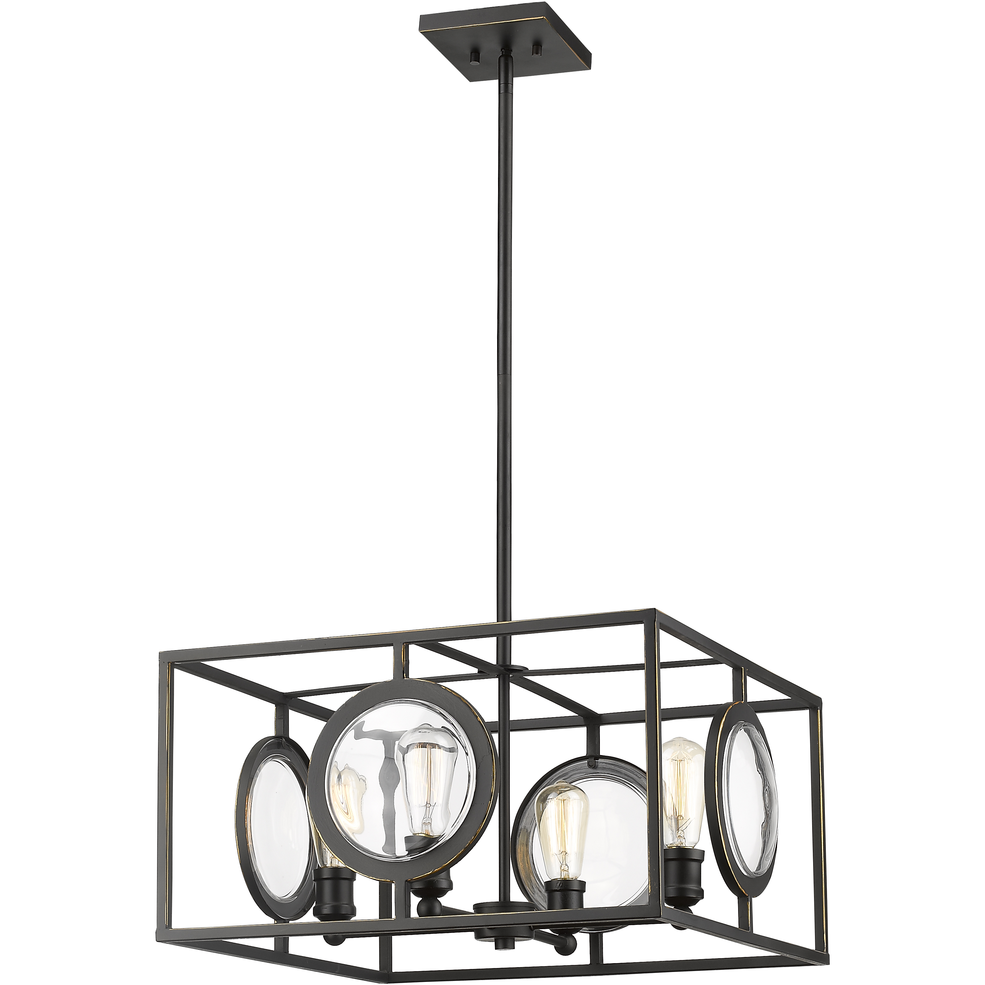 Port 4 Light 21.75 inch Olde Bronze Chandelier Ceiling Light in Olde Bronze Steel