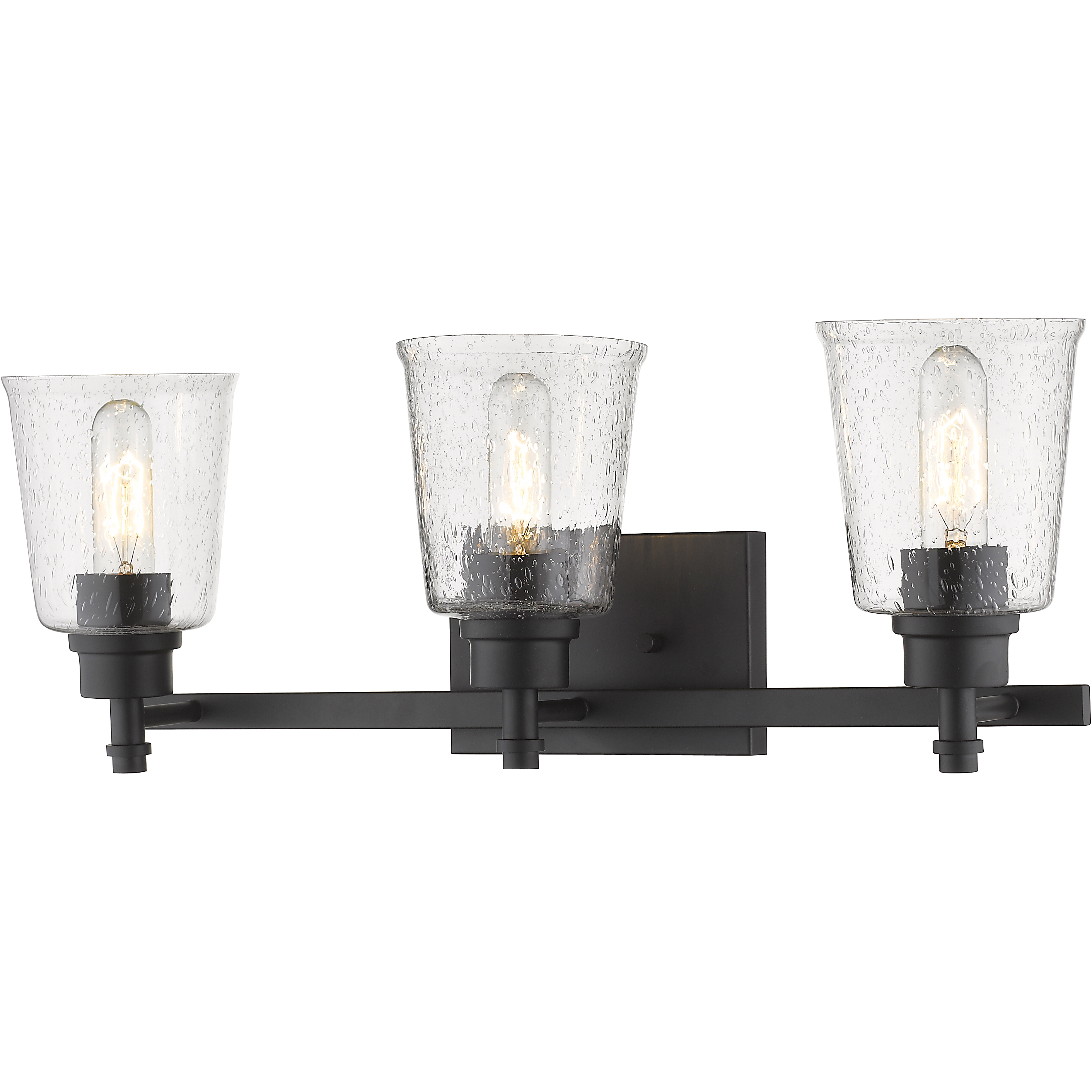 Bohin 3 Light 24 inch Matte Black Vanity Wall Light