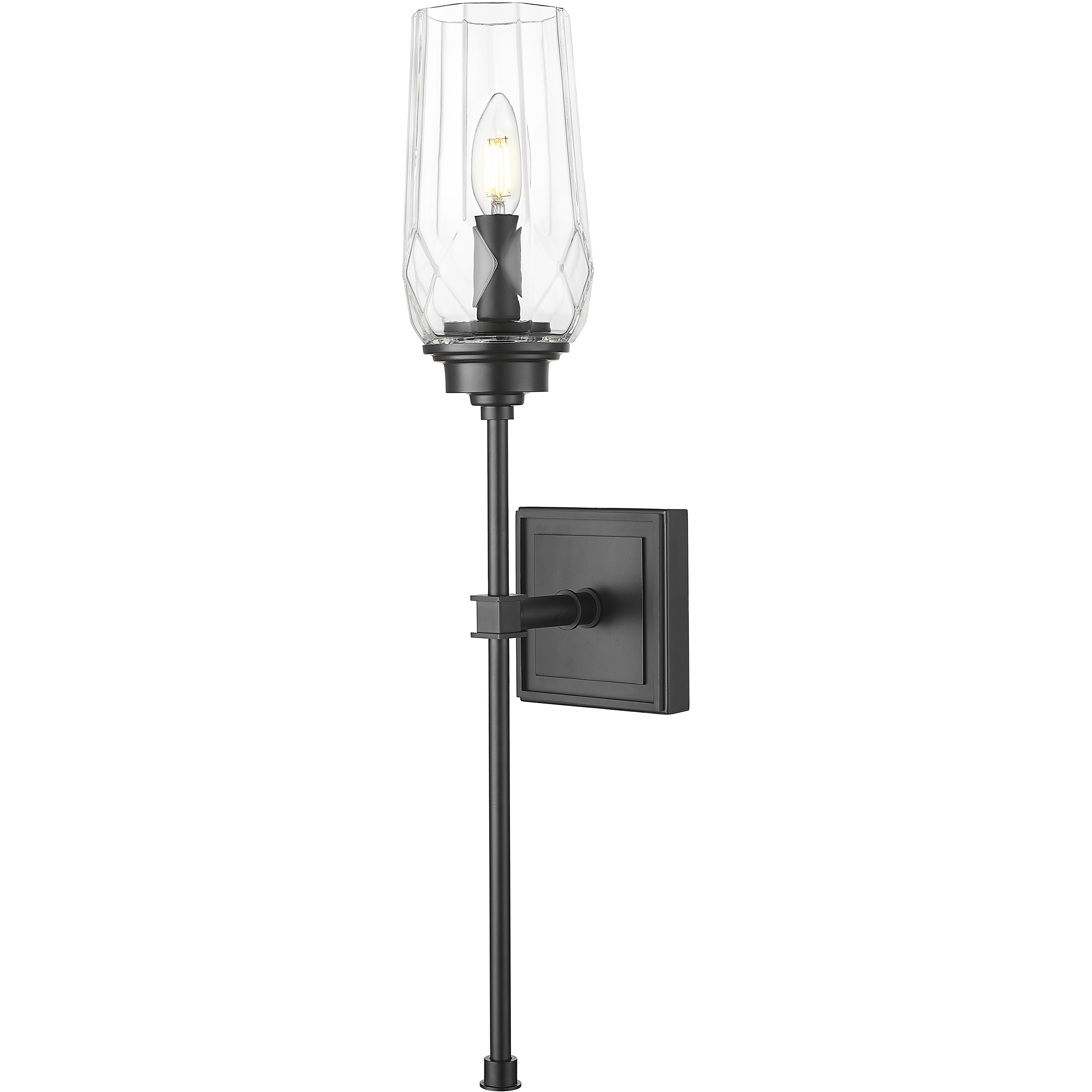 Cosmo 1 Light 5 inch Matte Black Wall Sconce Wall Light