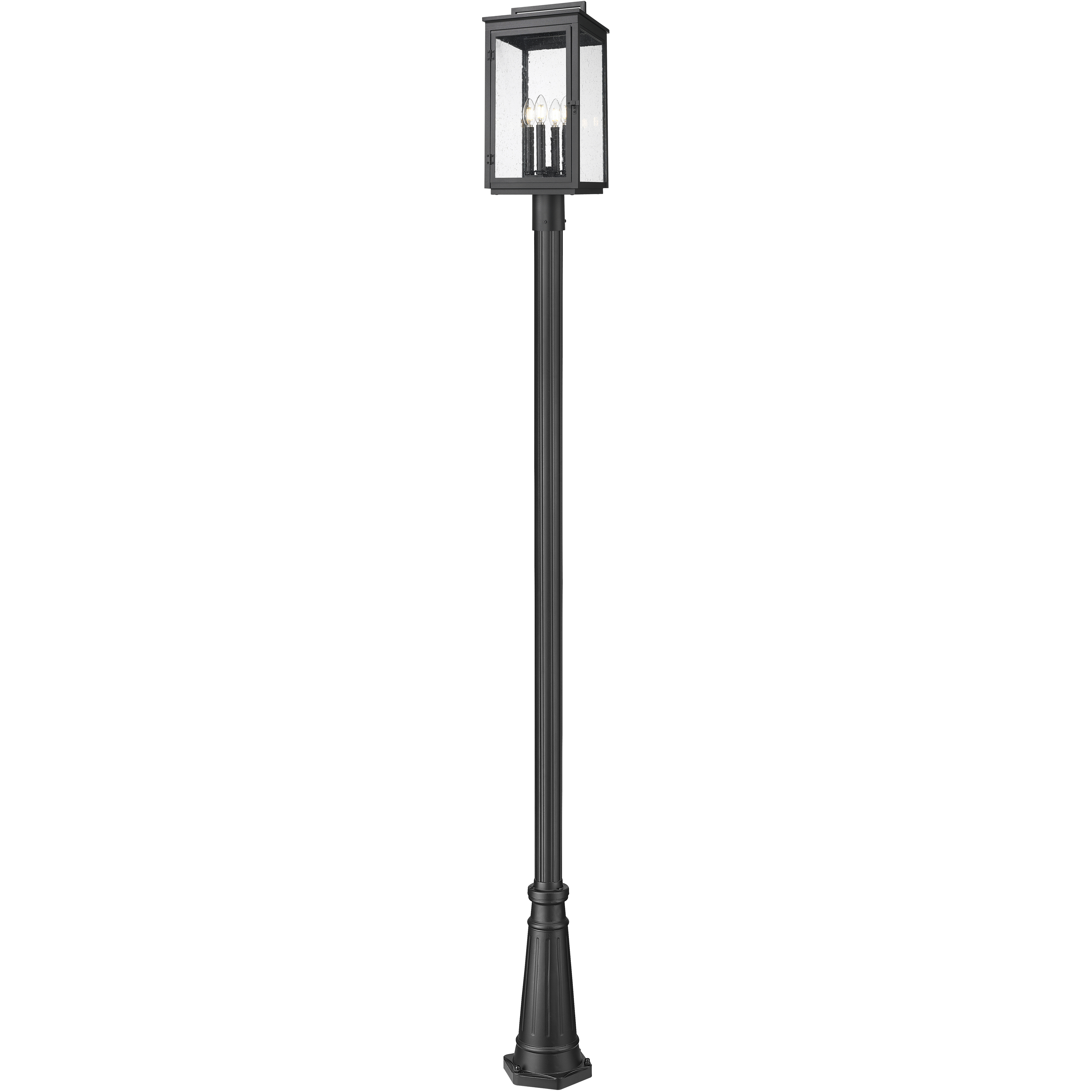 Hartwell 4 Light 116.75 inch Sand Black Outdoor Post Mounted Fixture