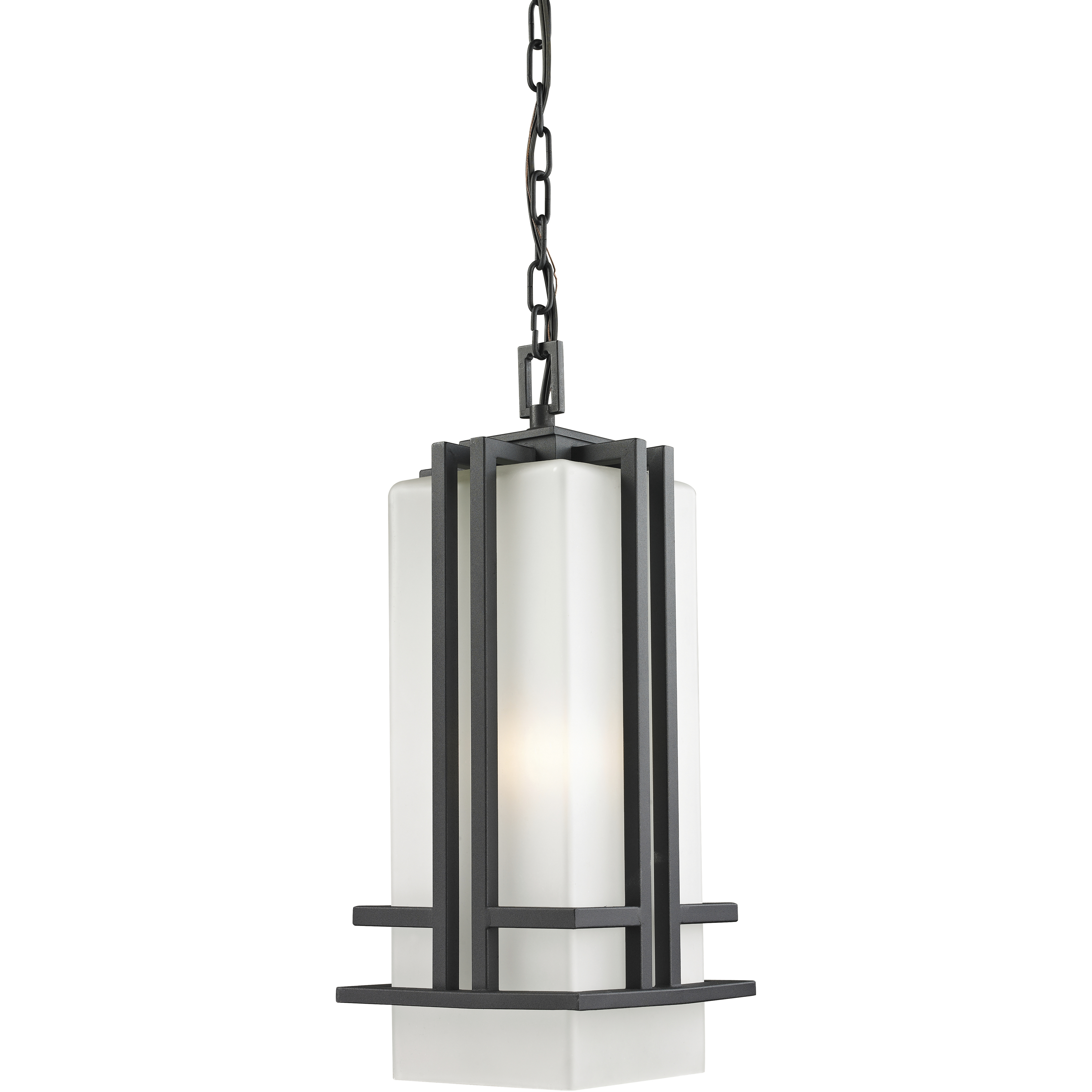 Abbey 1 Light 7.75 inch Black Outdoor Chain Mount Ceiling Fixture
