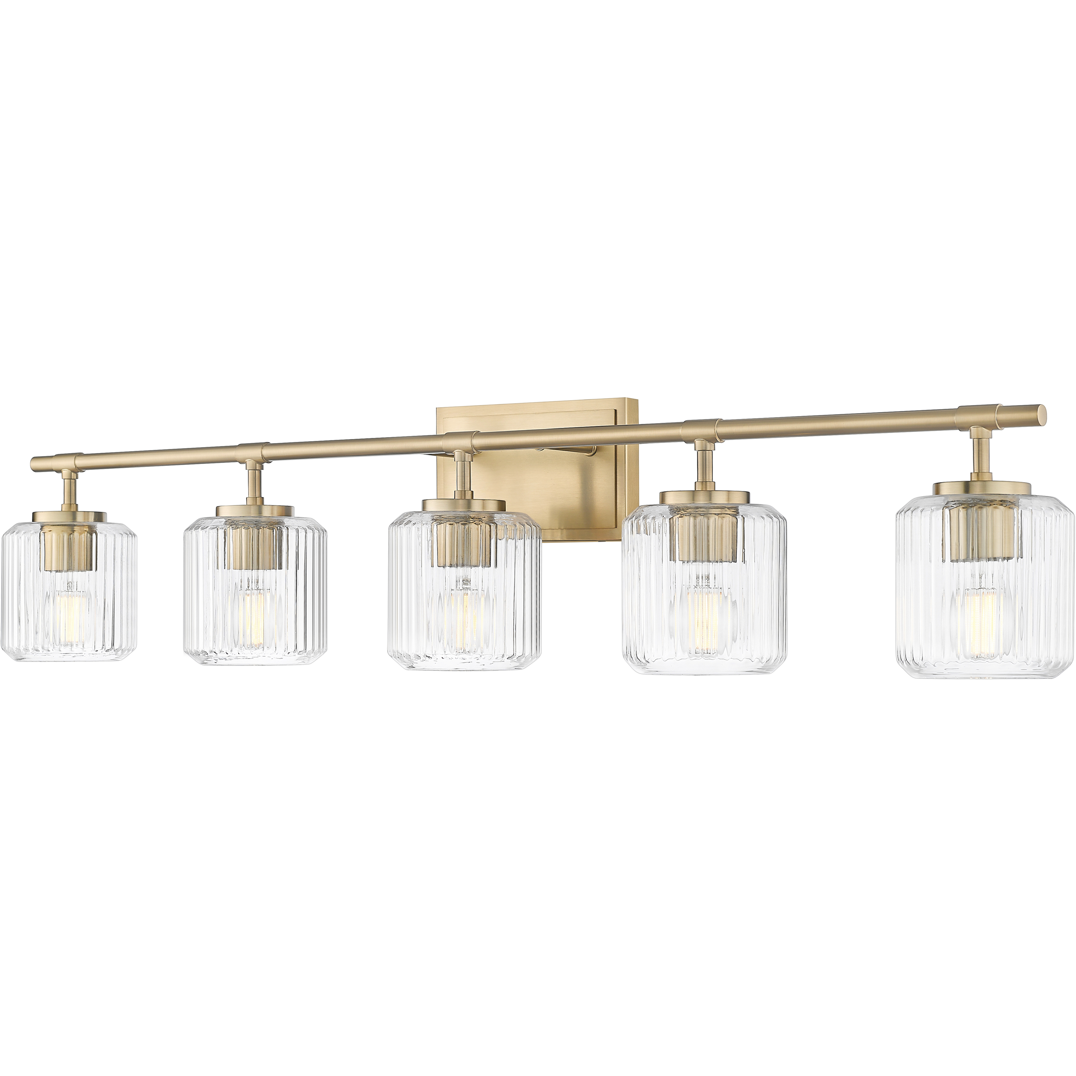 Landon 5 Light 42 inch Modern Gold Vanity Wall Light