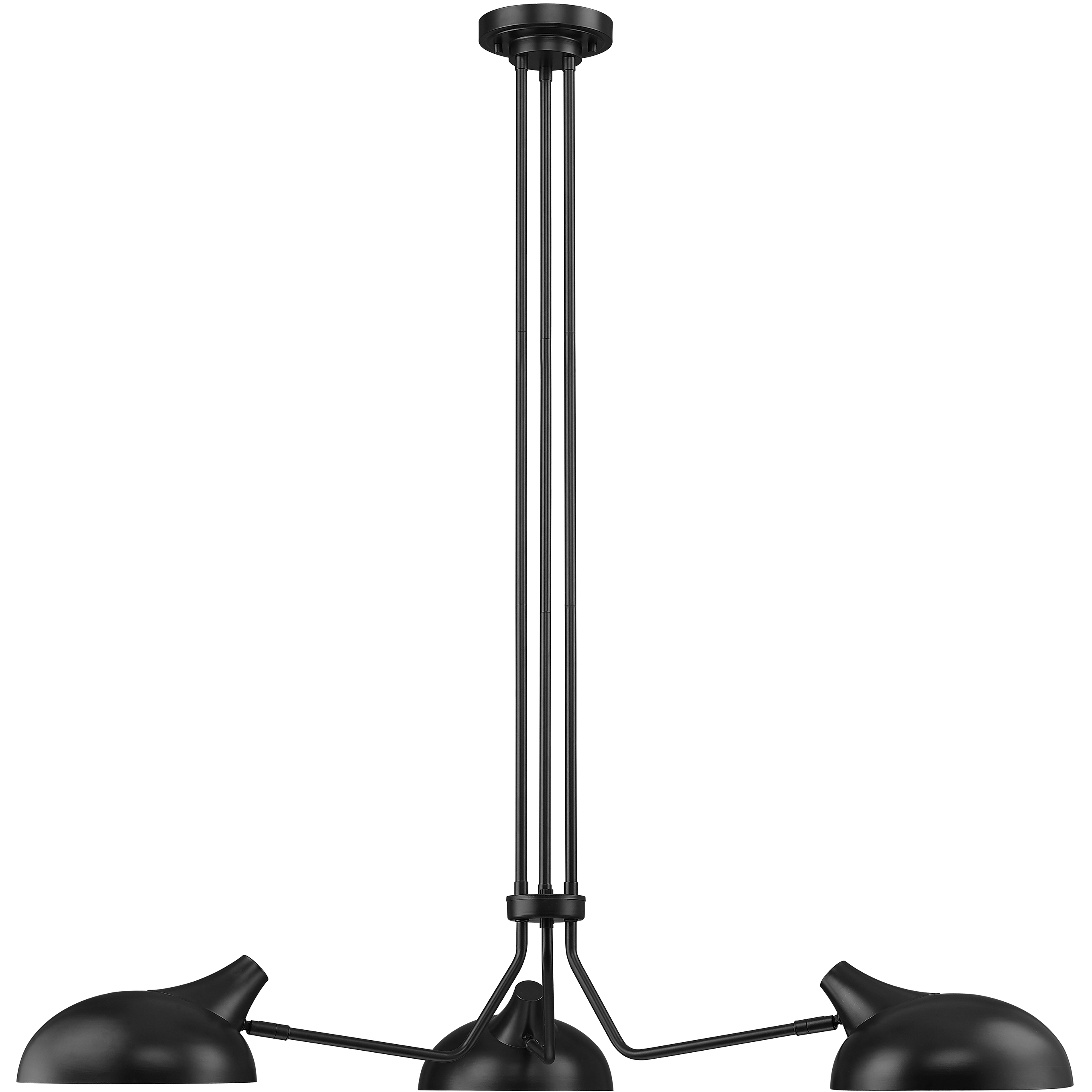 Bellamy 3 Light 46 inch Matte Black Chandelier Ceiling Light in 13