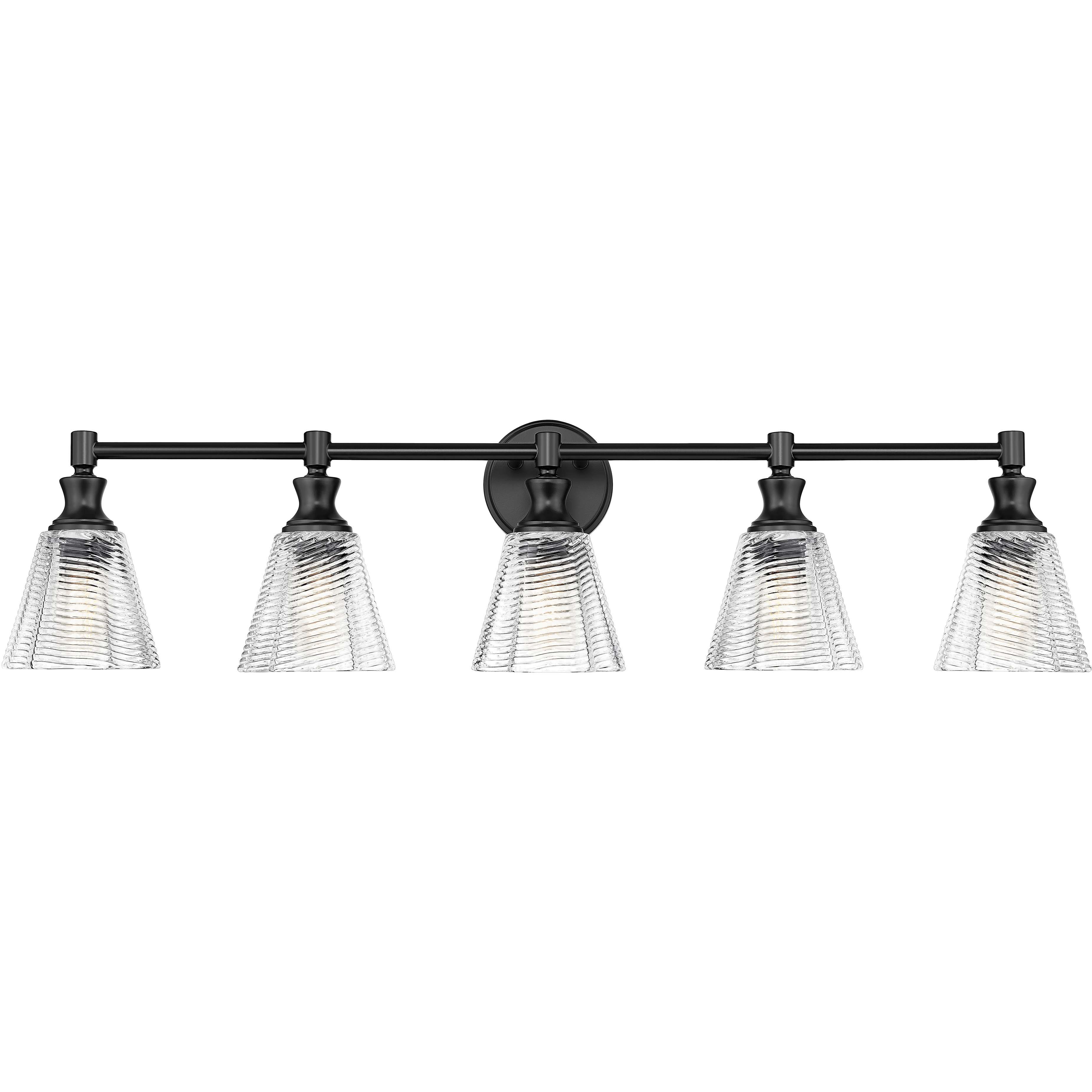 Auden 5 Light 39.75 inch Matte Black Bath Vanity Wall Light
