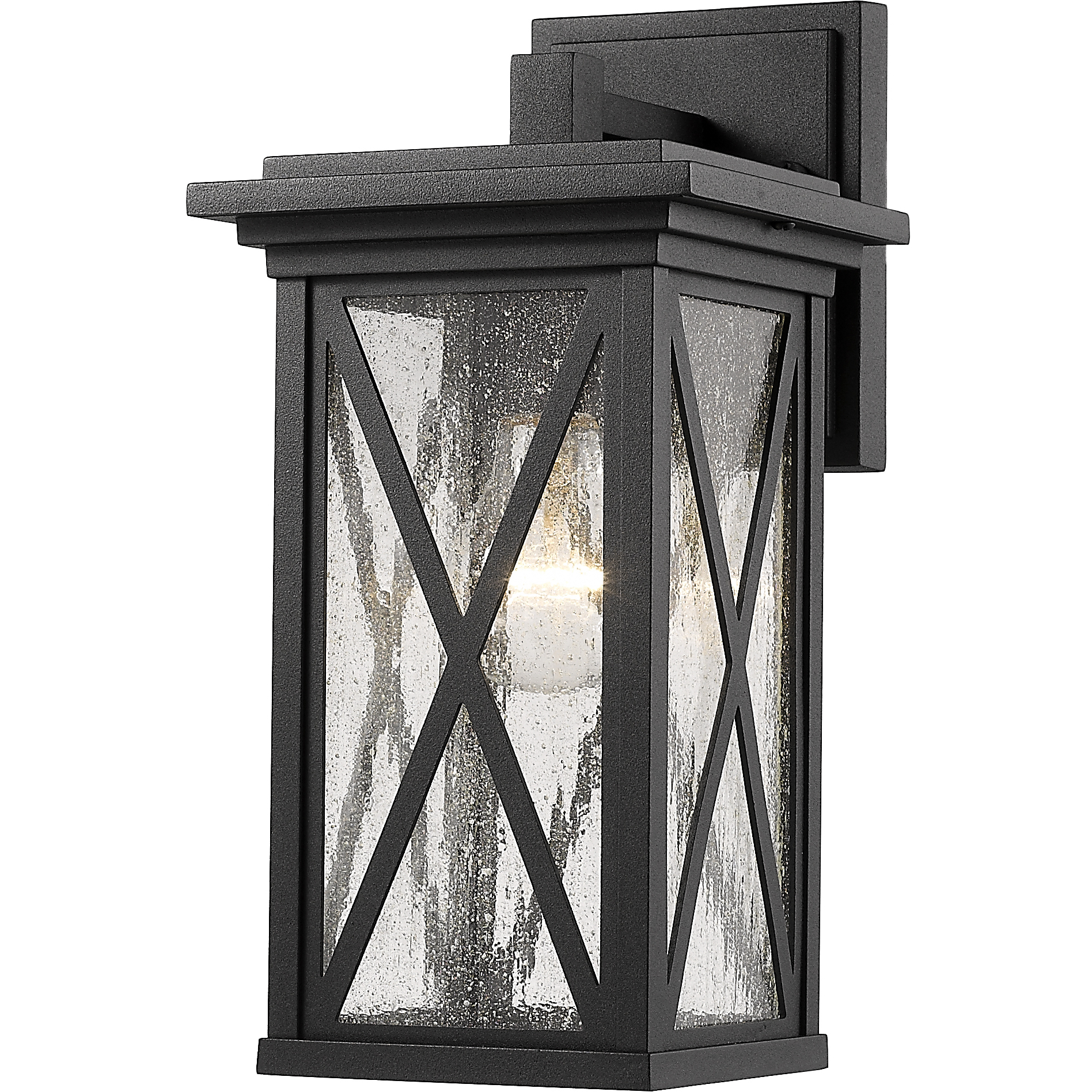 Brookside 1 Light 12.25 inch Black Outdoor Wall Light