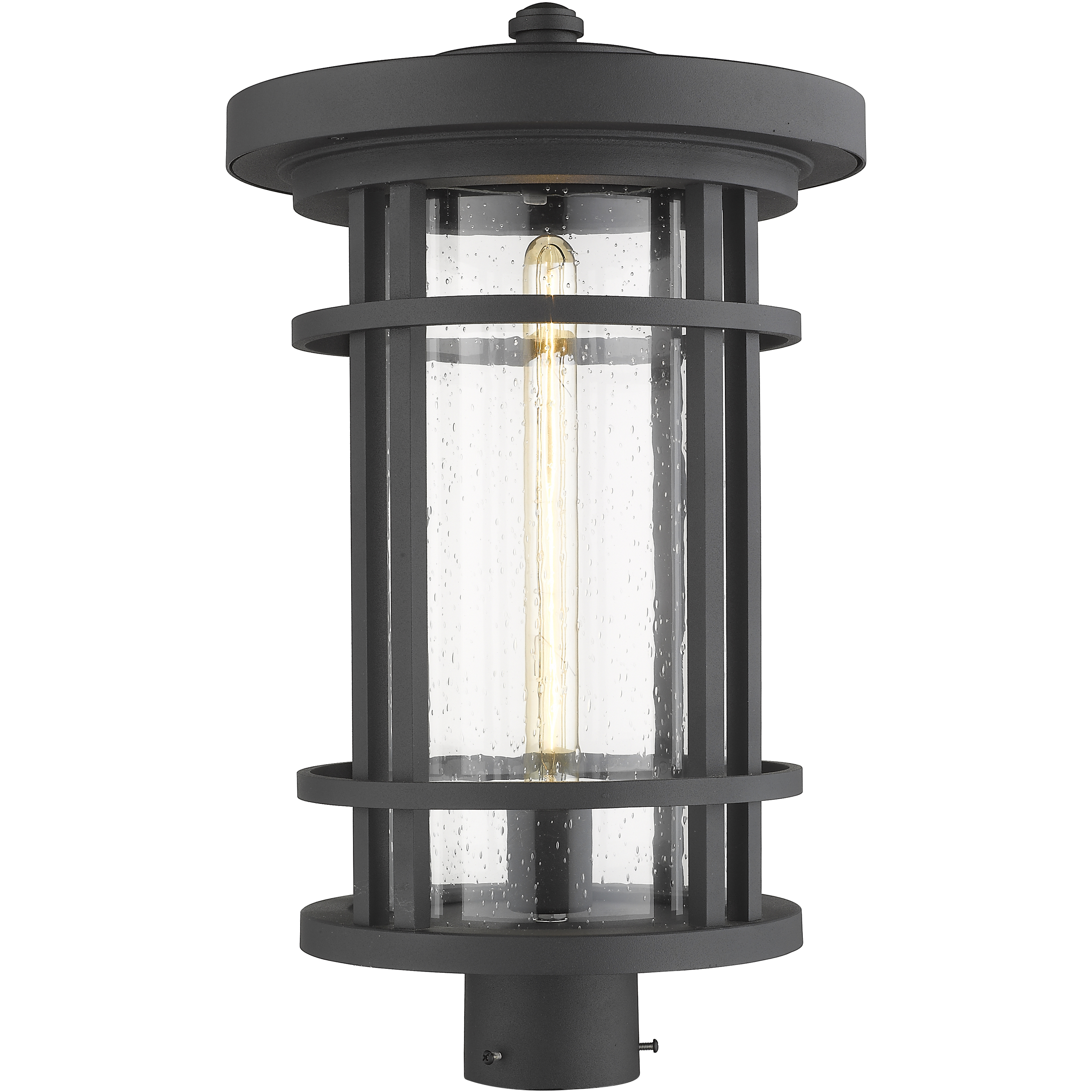 Jordan 1 Light 20.25 inch Black Outdoor Post Mount Fixture