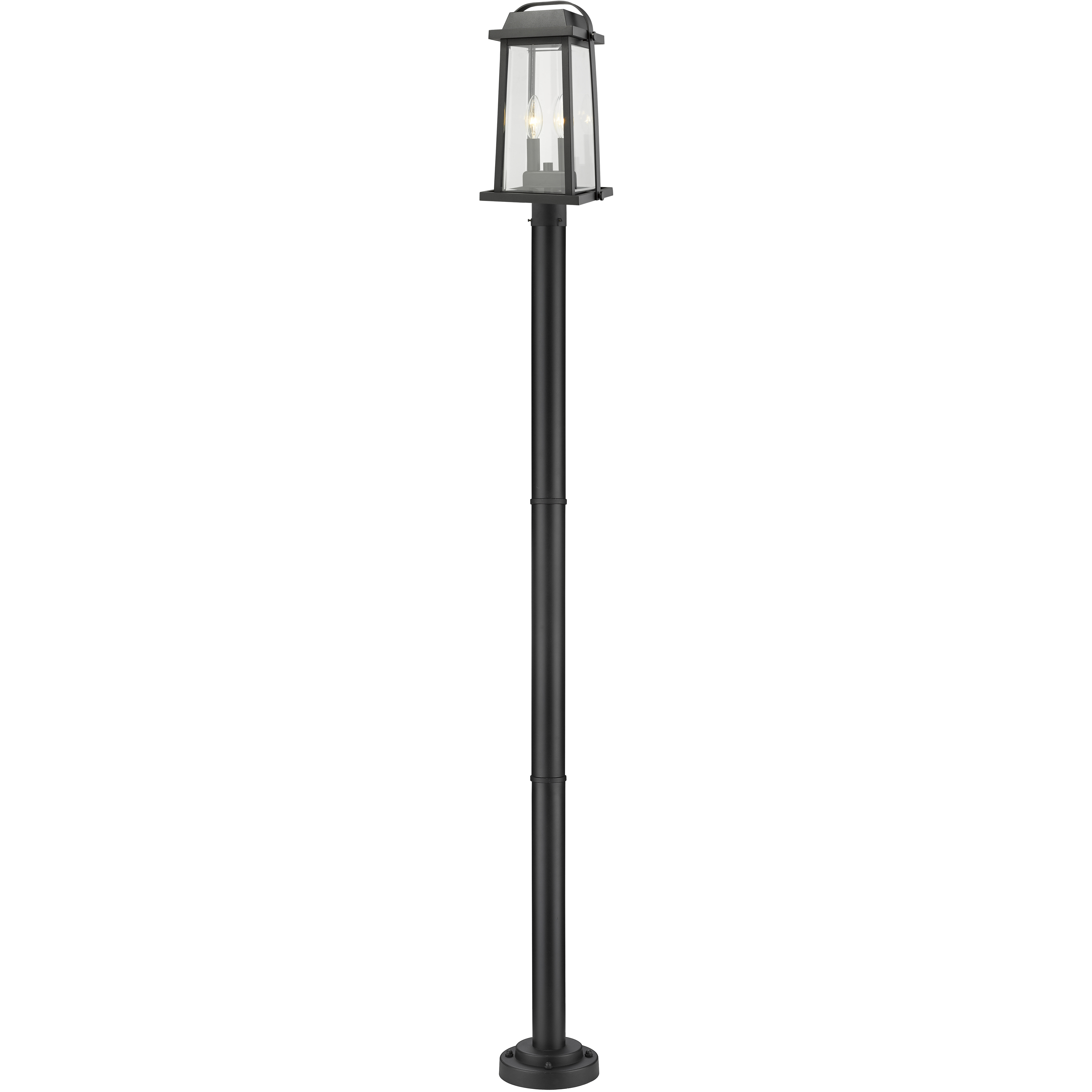 Millworks 2 Light 88.75 inch Black Outdoor Post Mounted Fixture in 14.75