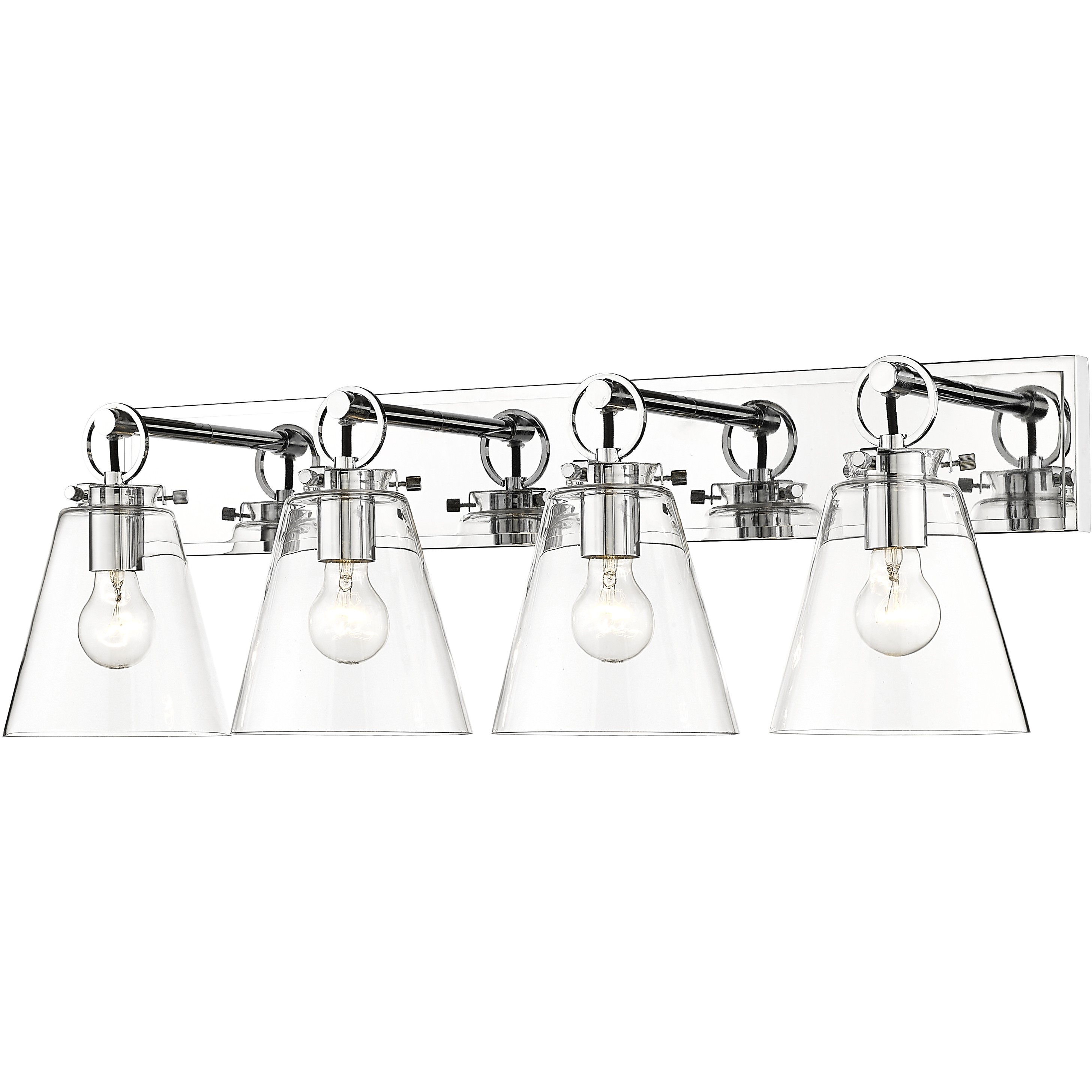 Harper 4 Light 31.25 inch Chrome Vanity Wall Light