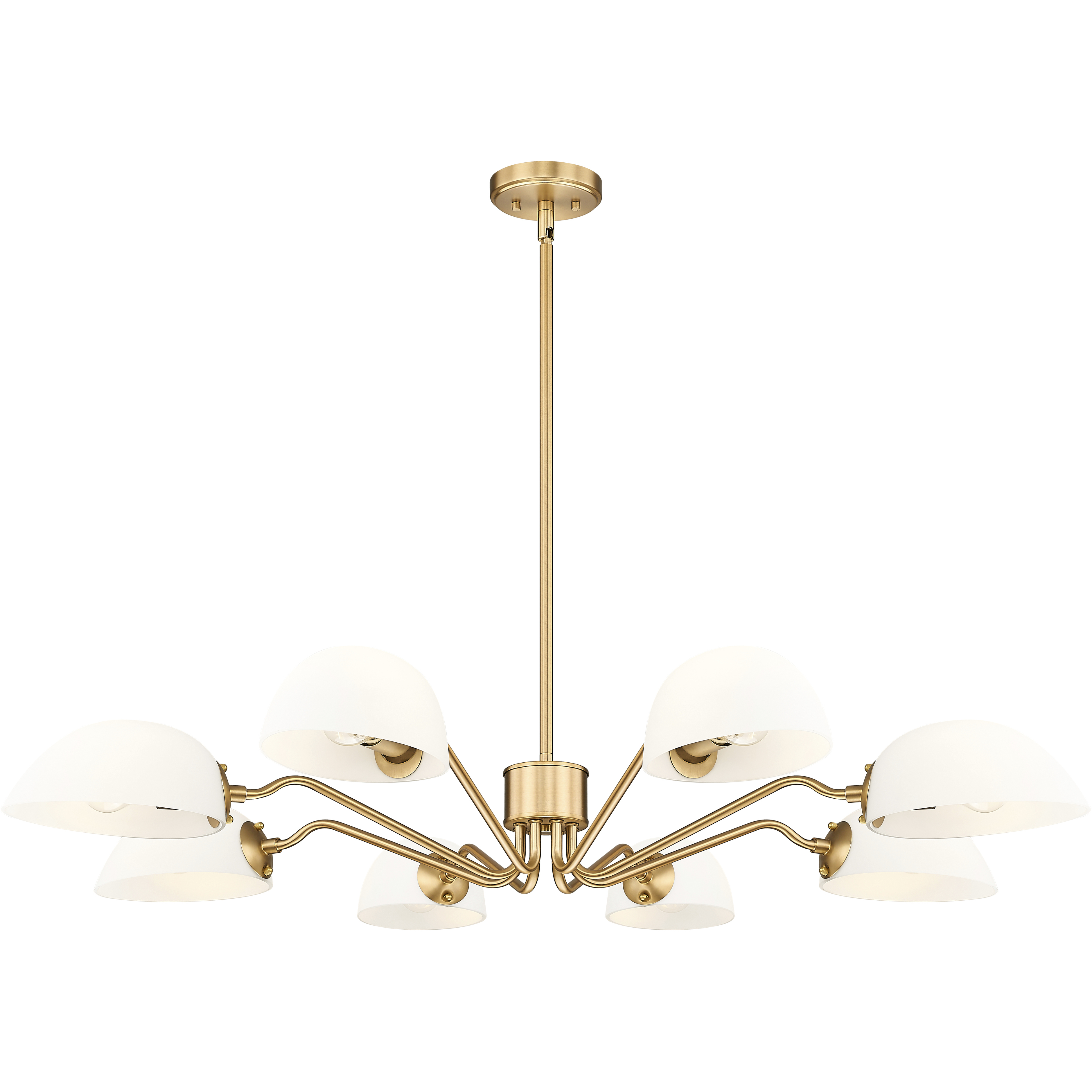 Breton 8 Light 46 inch Modern Gold Chandelier Ceiling Light