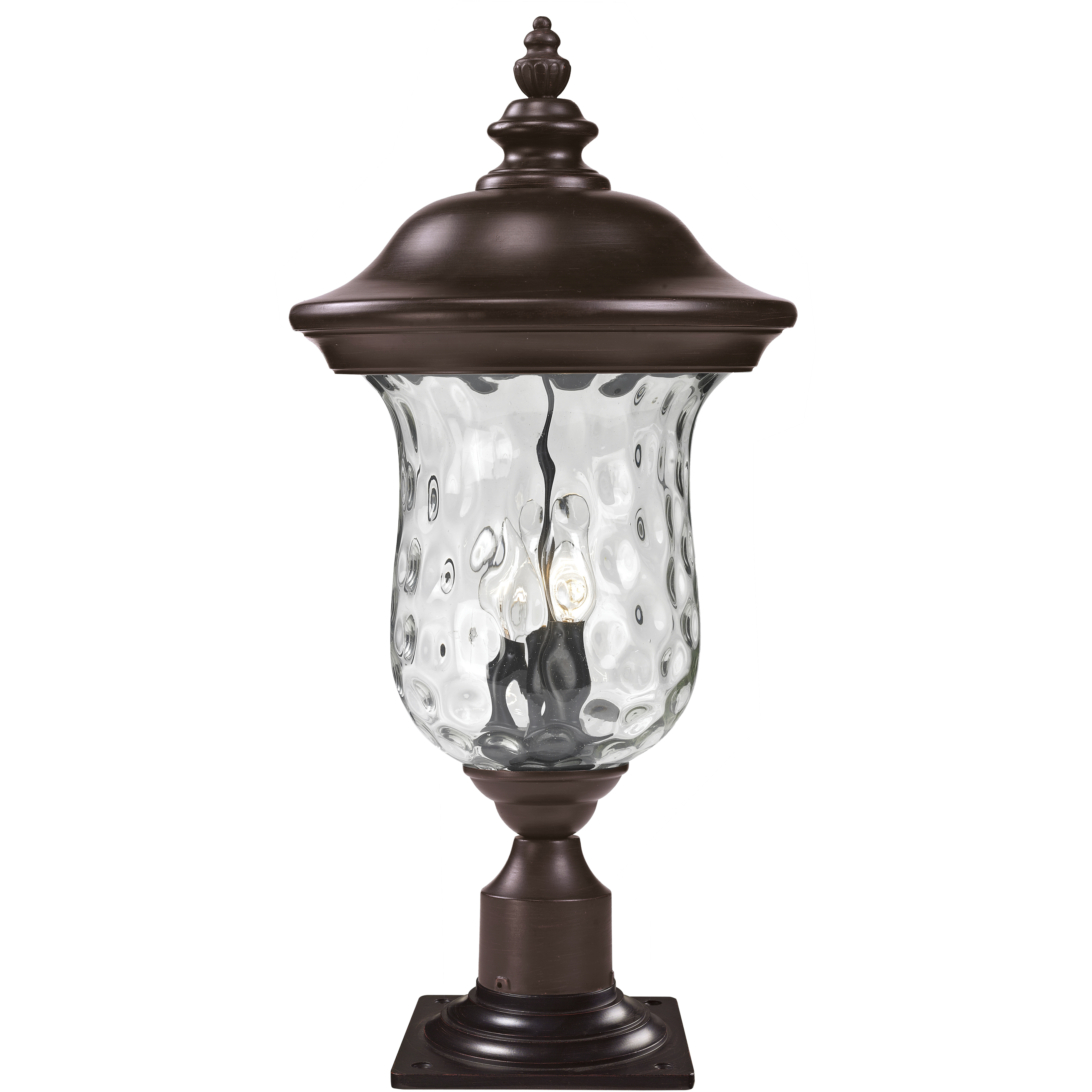 Armstrong 3 Light 25.5 inch Bronze Outdoor Pier Mounted Fixture in 4.73