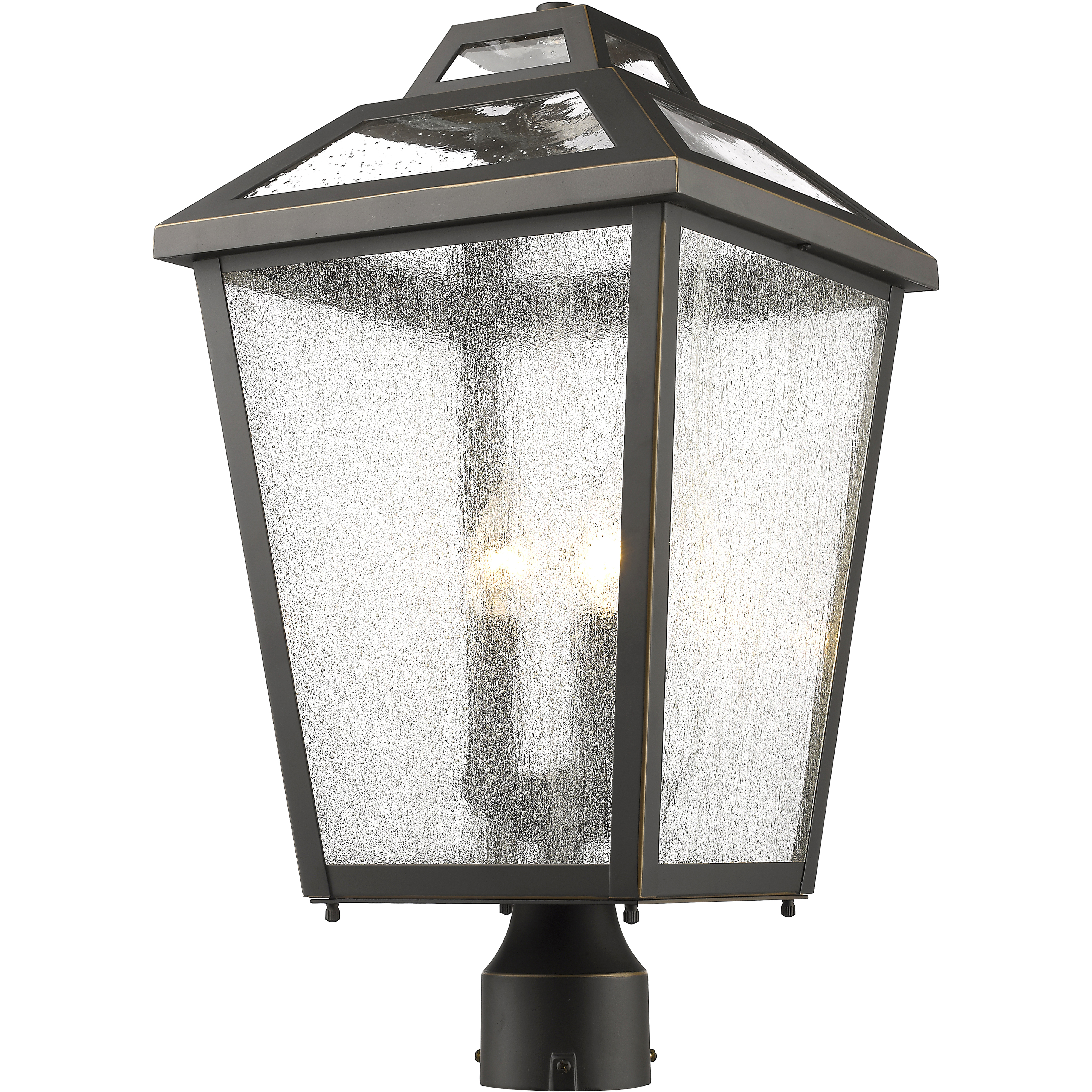 Bayland 3 Light 20.5 inch Oil Rubbed Bronze Outdoor Post Mount Fixture in 8.77