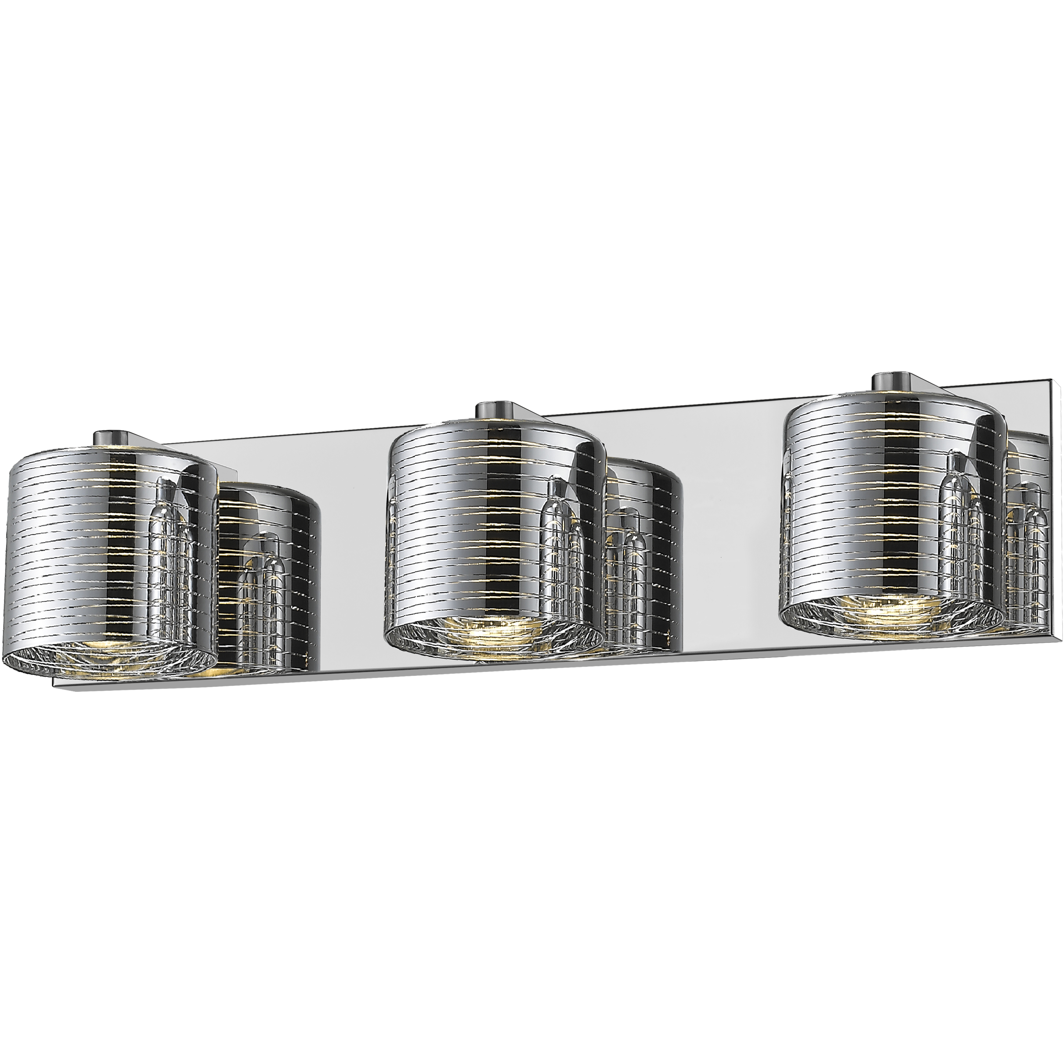 Sempter LED 20.5 inch Chrome Vanity Wall Light in 3, 6.61, Chrome Glass