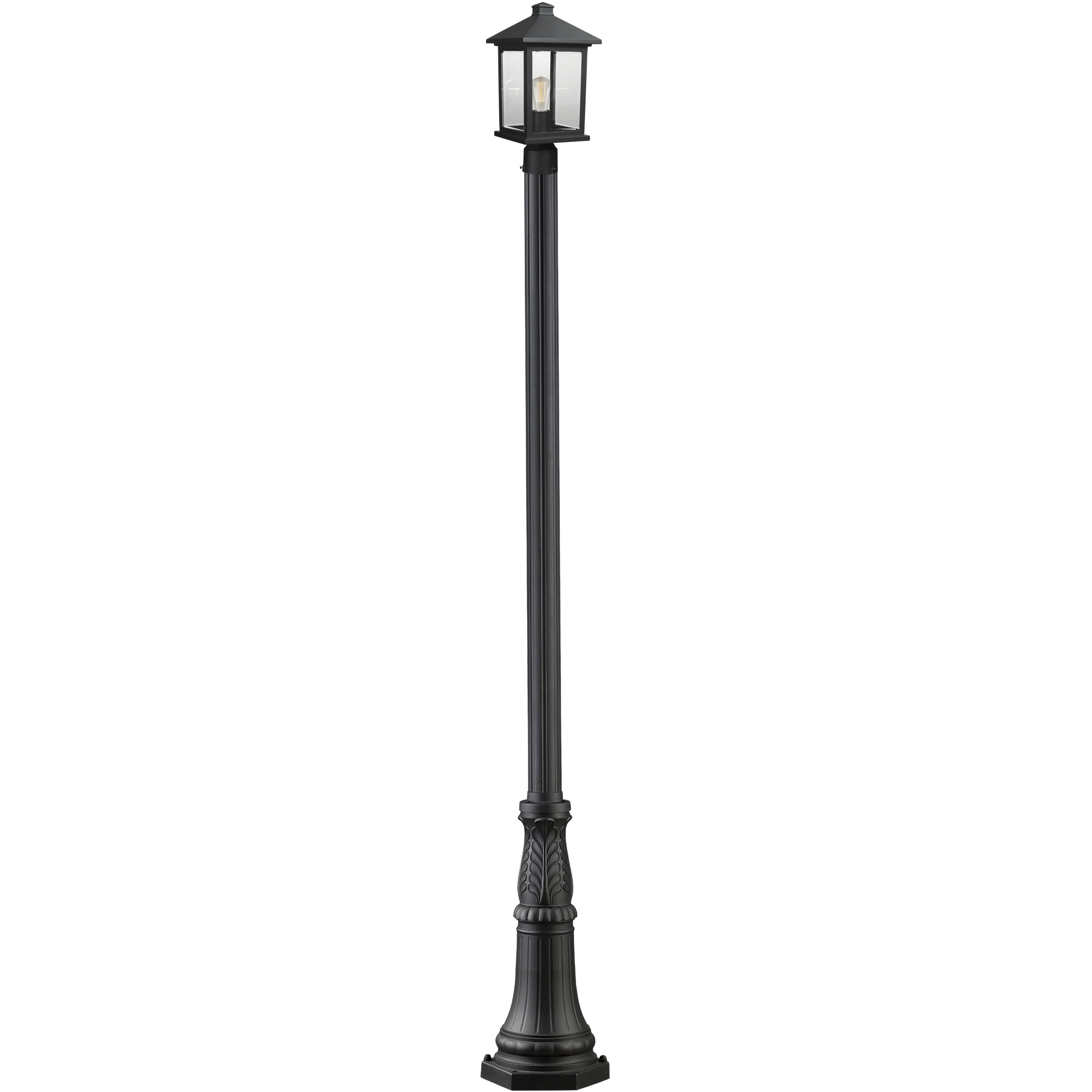 Portland 1 Light 109.75 inch Black Outdoor Post Mounted Fixture